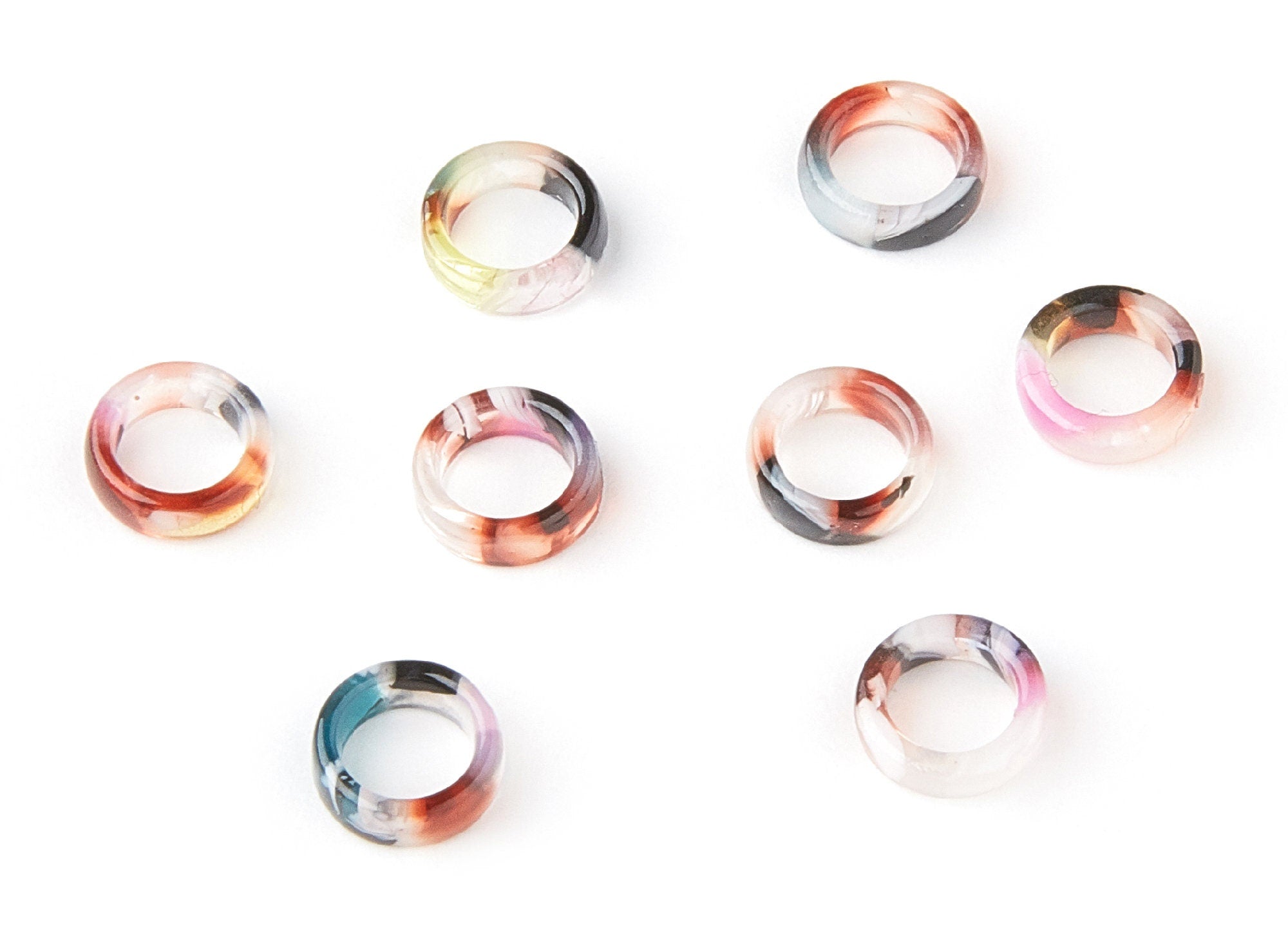 Acetate Circle Earring Charms - Acetate Circle Pendant - Earring Findings - Jewelry Supplies - Color Code: A11 - 8,12x8,12x2,64mm - AC1285B - DOMEDBAZAAR