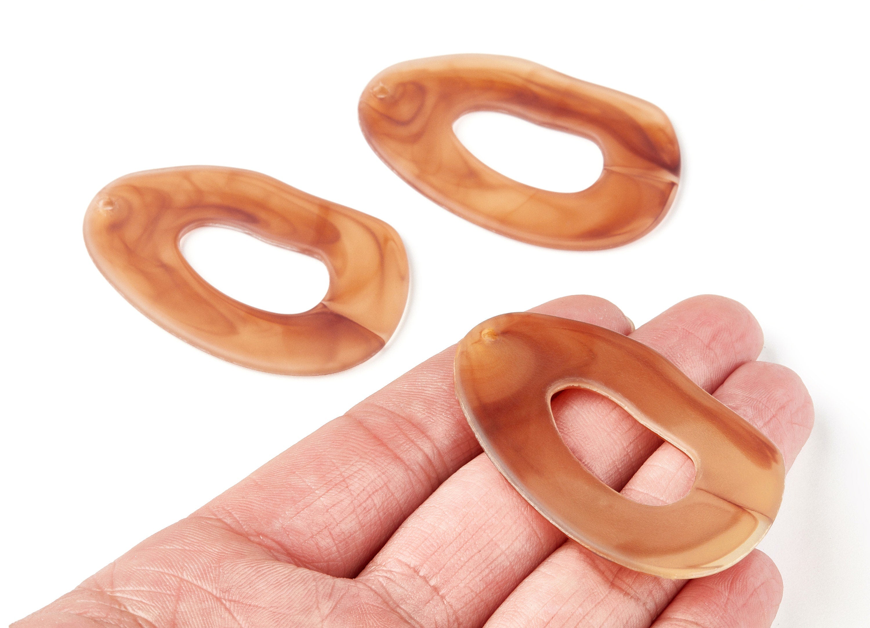 Resin Charms - Resin Earrings - Oval Shaped Earrings Charms - Earring Findings - Jewelery Making - 55.97x35.8x2.75mm - AC1297A - DOMEDBAZAAR