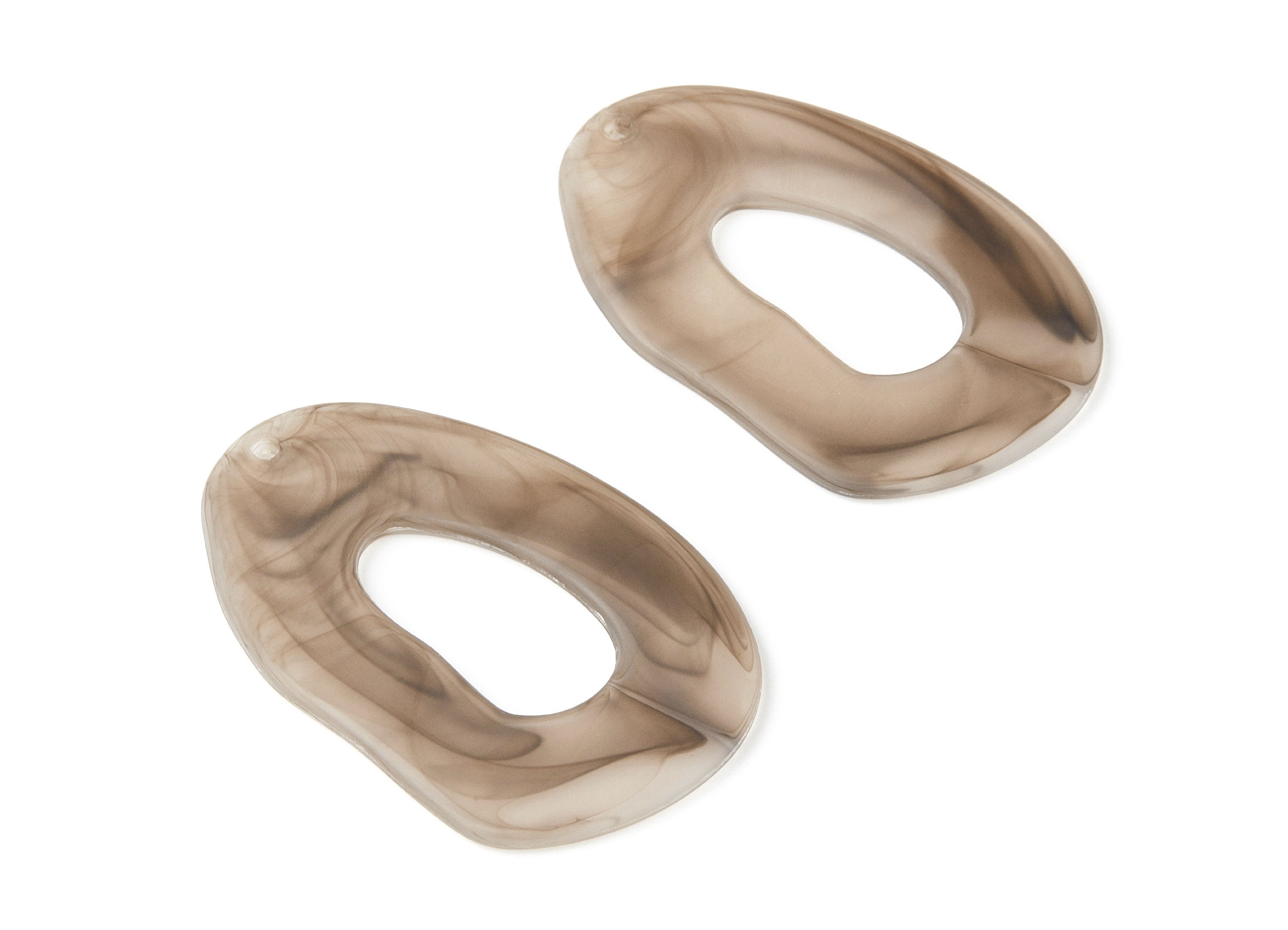 Resin Charms - Resin Earrings - Oval Shaped Earrings Charms - Earring Findings - Jewelery Making - 55.97x35.8x2.75mm - AC1297E - DOMEDBAZAAR