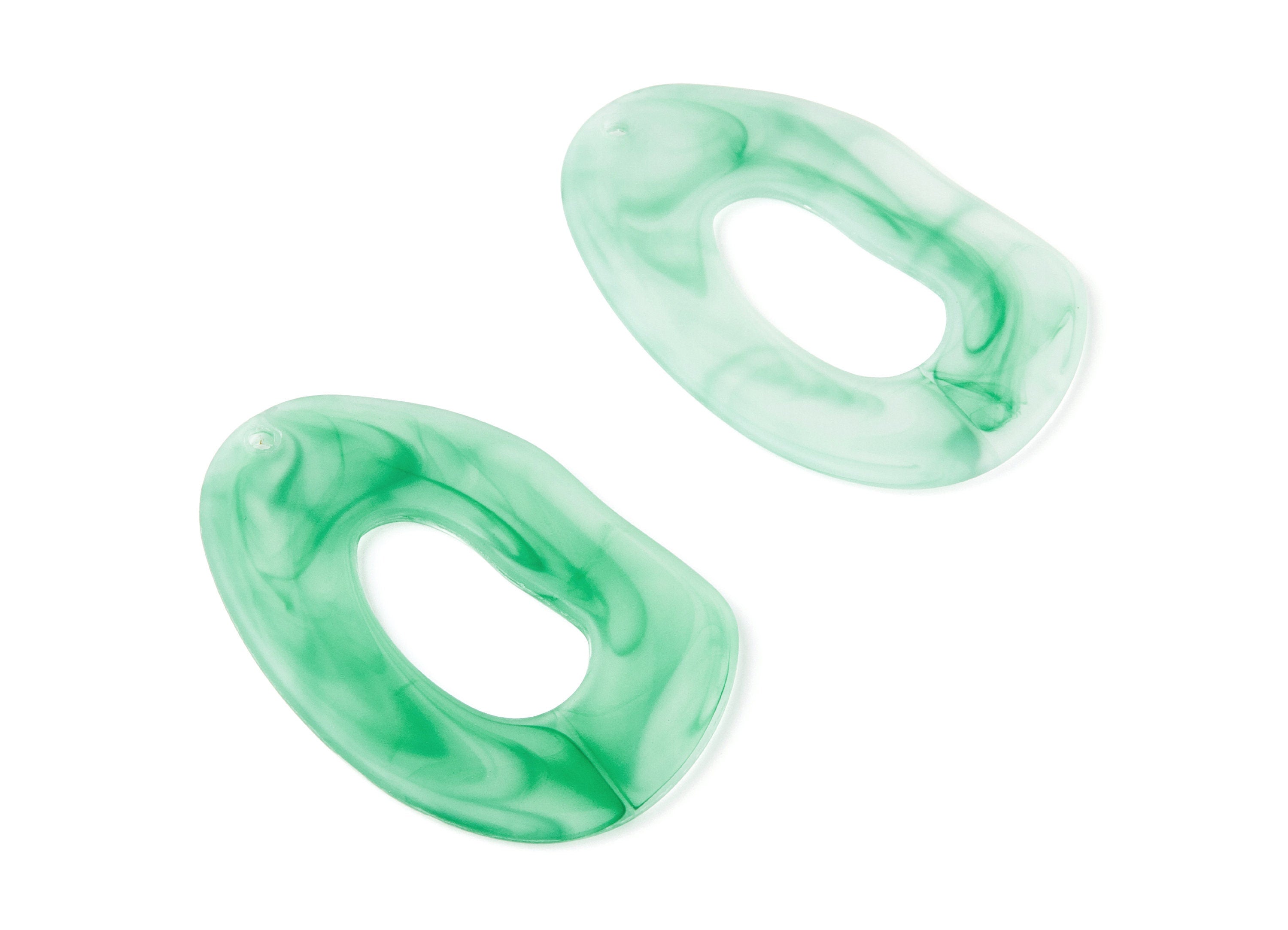 Resin Charms - Resin Earrings - Oval Shaped Earrings Charms - Earring Findings - Jewelery Making - 55.97x35.8x2.75mm - AC1297F - DOMEDBAZAAR