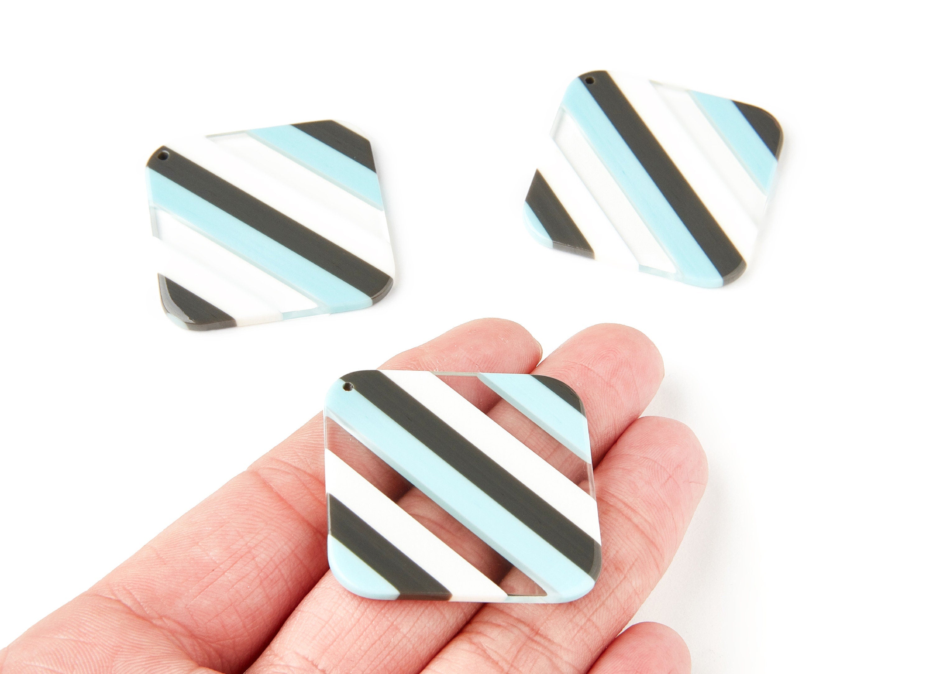Acetate Square Earring Charms - Big Square pendant - Earring Findings - Jewelry Supplies - Color Code: A116 - 38,1x38,1x2,72mm - AC1257B - DOMEDBAZAAR