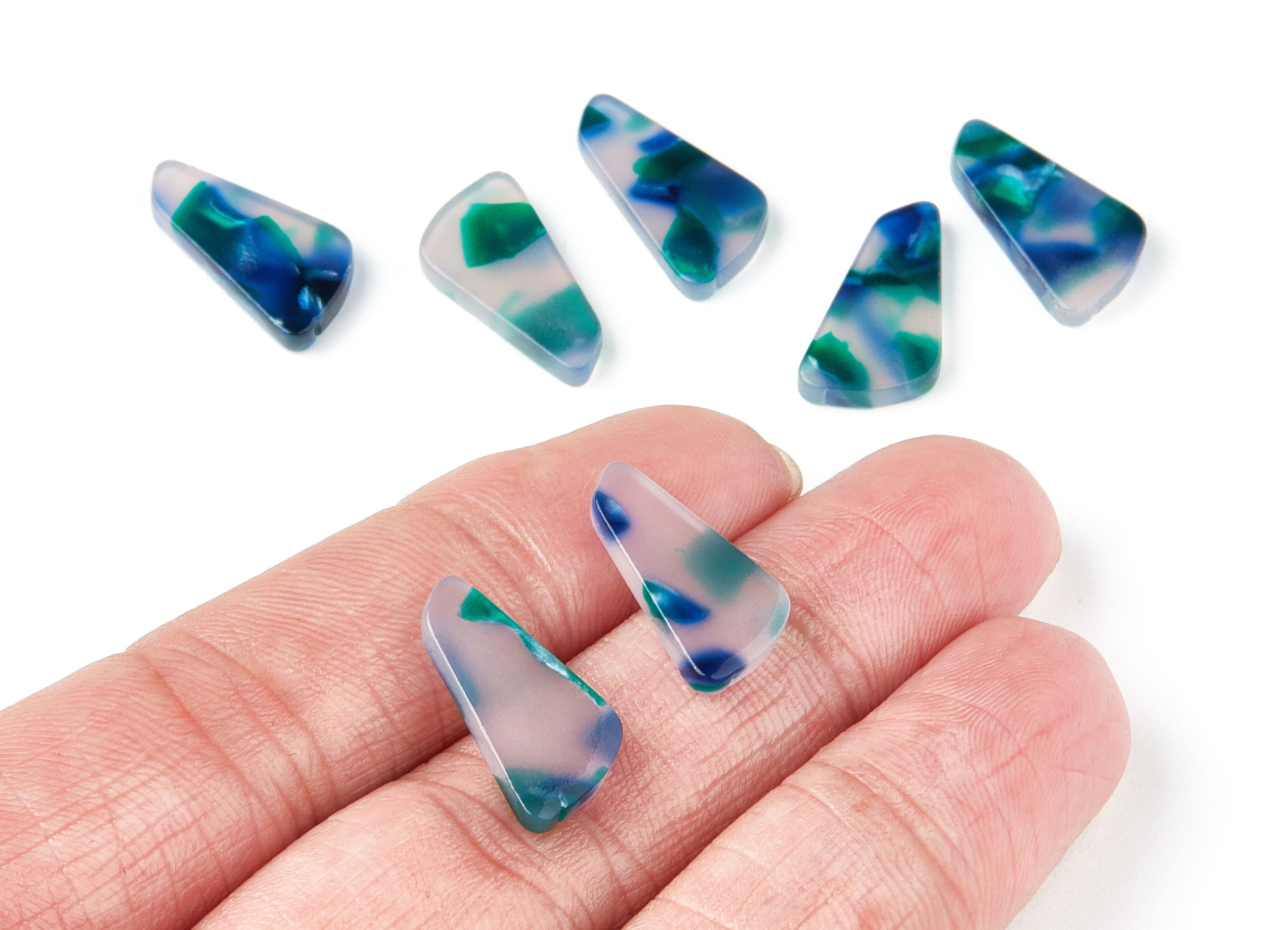 Acetate Geometric Earring Charms - Geometric Pendant - Earring Findings - Jewelry Supplies - Color Code: A18 - 19x9,16x2,82mm - AC1284A - DOMEDBAZAAR