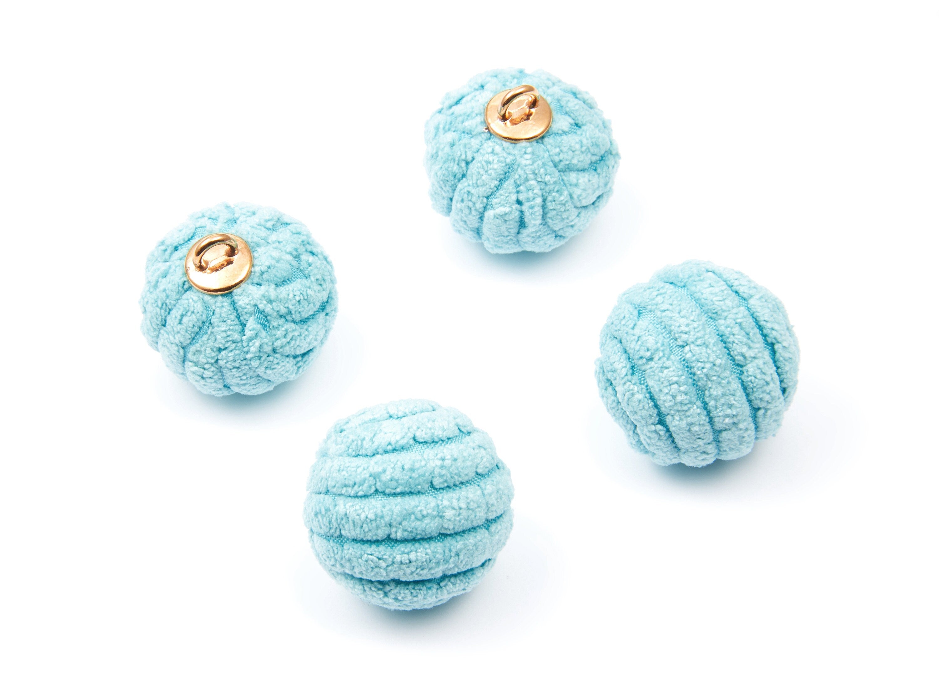 Pom Pom Earring Charms - Fur Ball Pendant - Aluminum Fabric Alloy - Earring Findings - Jewelry Accessories - 26x27mm - TT1013C - DOMEDBAZAAR