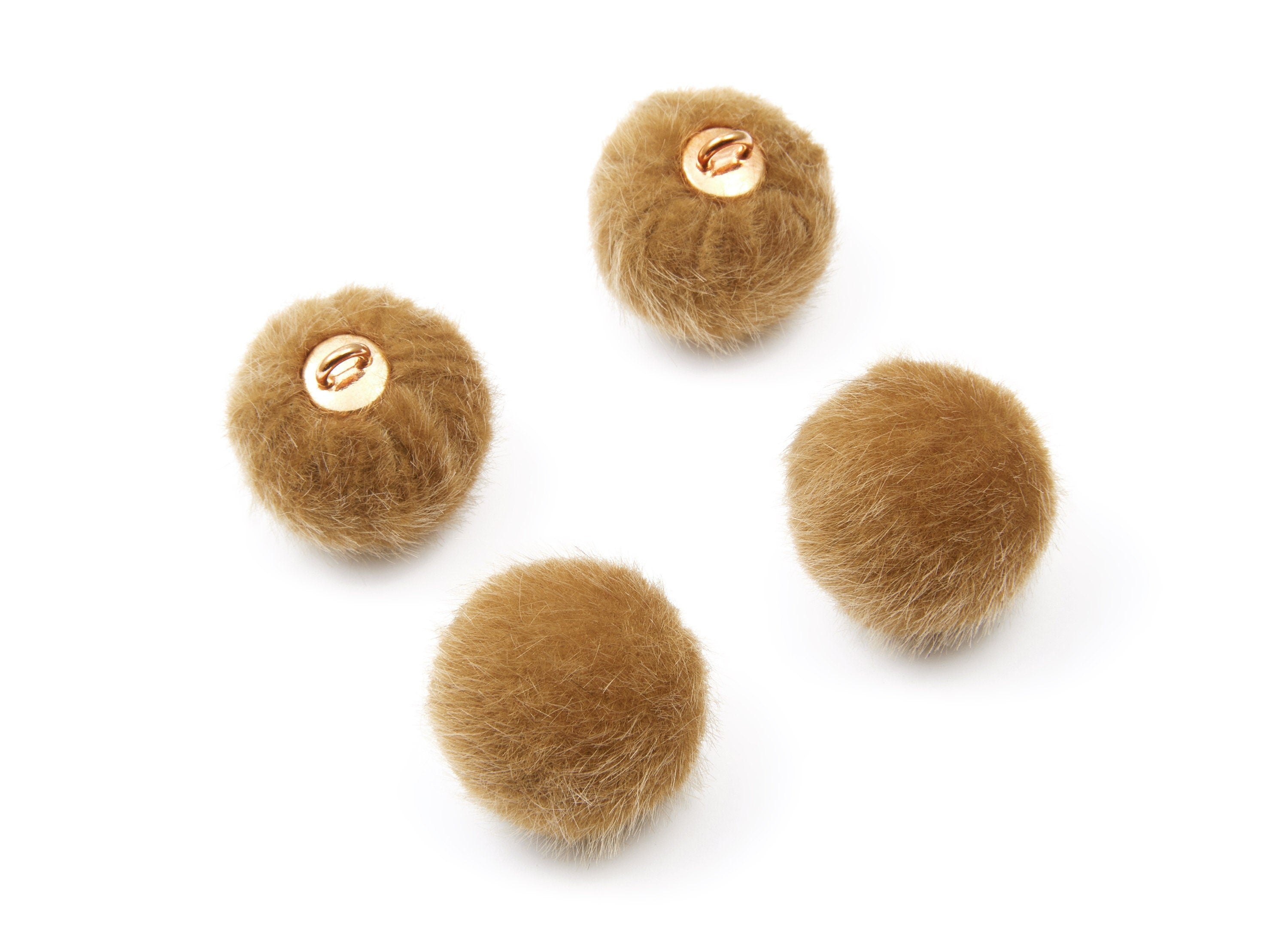 Pom Pom Earring Charms - Fur Ball Pendant - Aluminum Fabric Alloy - Earring Findings - Jewelry Accessories - 25.7x27.7mm - TT1014A - DOMEDBAZAAR