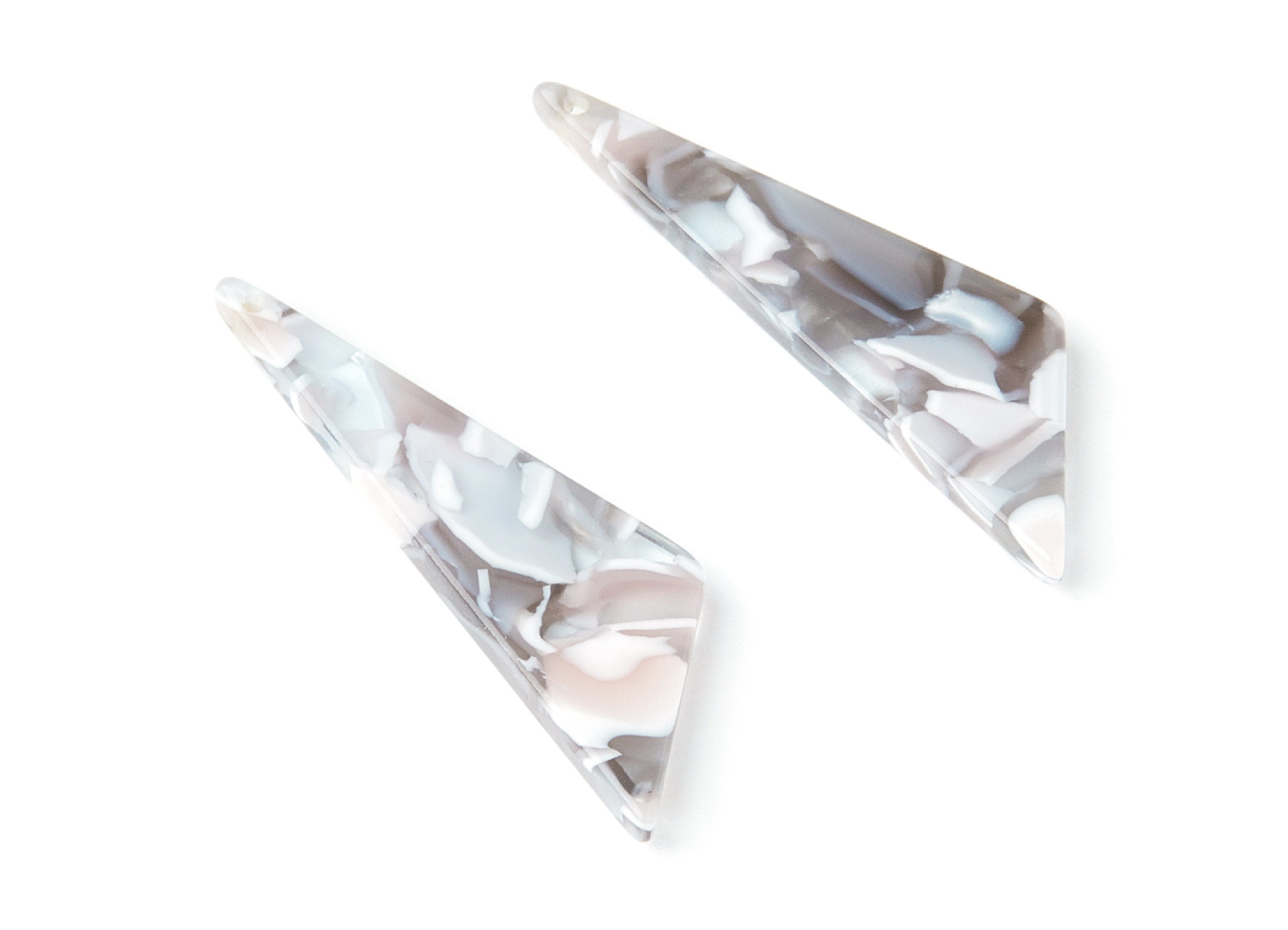 Acetate Triangle Earring Charms - Triangle Shaped Pendant - Earring Findings - Jewelry Supplies - 40x11.44x2.68mm - AC1162C - DOMEDBAZAAR