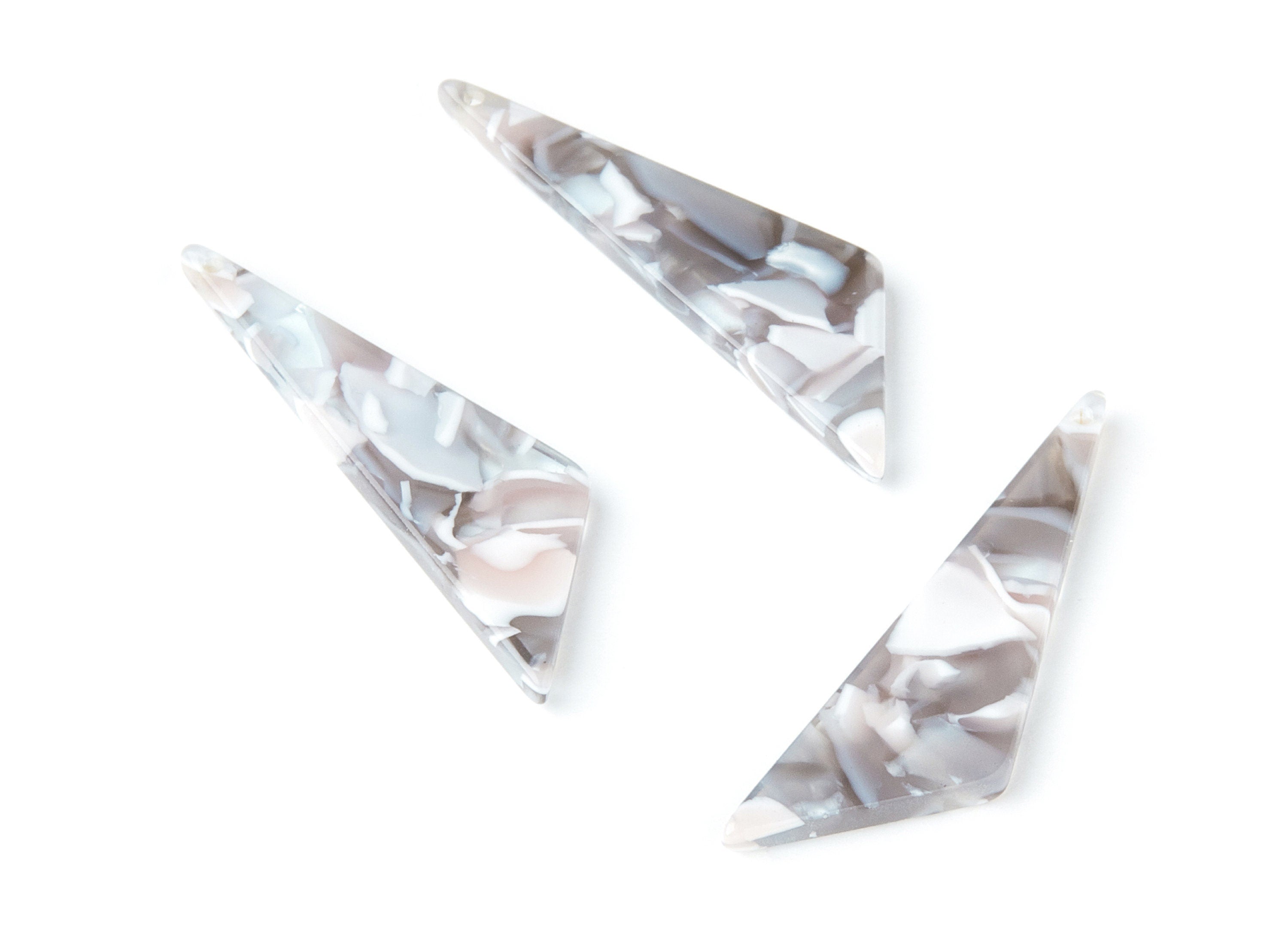 Acetate Triangle Earring Charms - Triangle Shaped Pendant - Earring Findings - Jewelry Supplies - 40x11.44x2.68mm - AC1162C - DOMEDBAZAAR