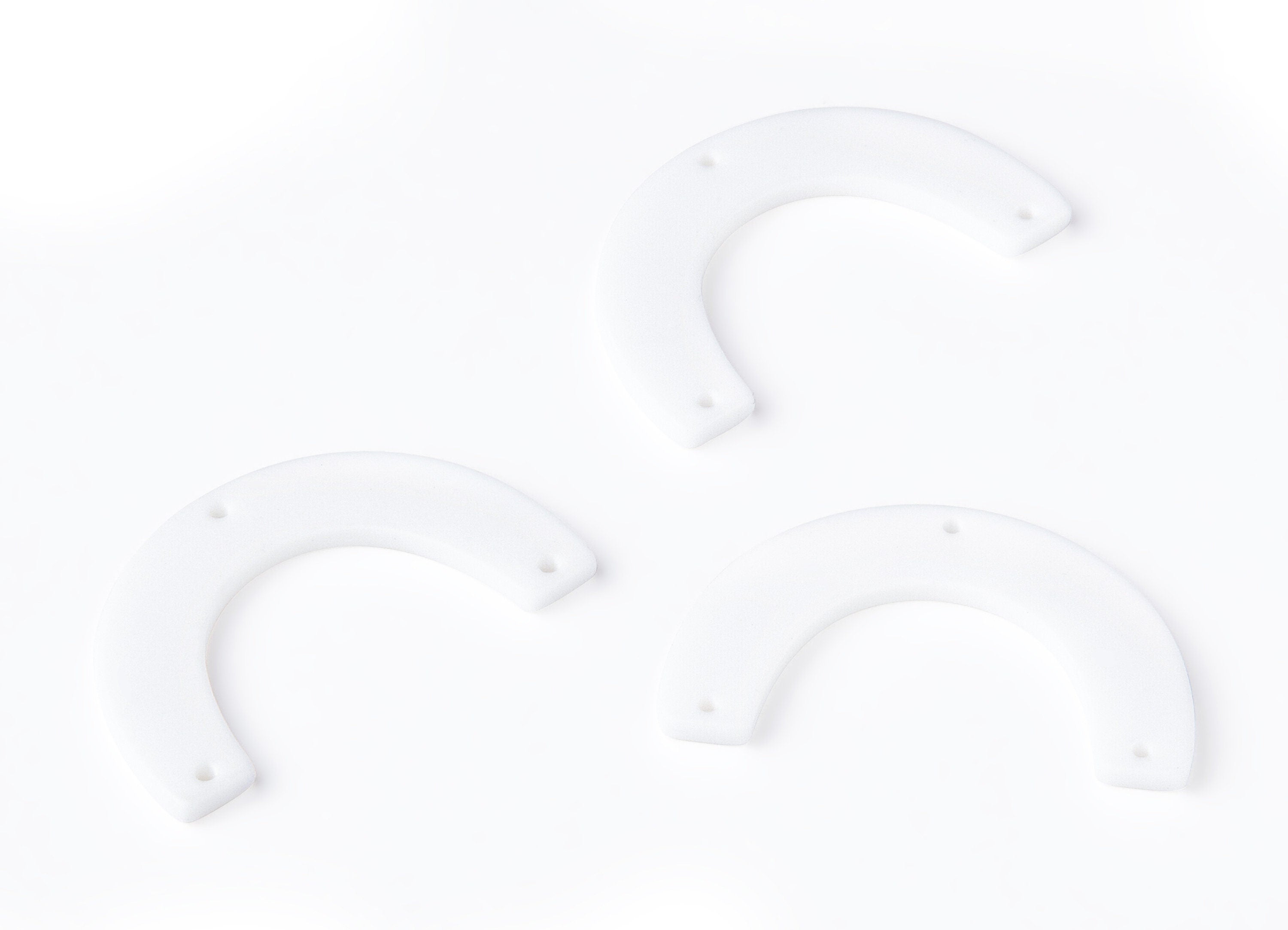 Acetate U Earring Charms - Acrylic U Pendant With 3 Holes - Jewelry Supplies Color Code: A134 - 38.12x22.88x2.48mm - AC1329D - DOMEDBAZAAR