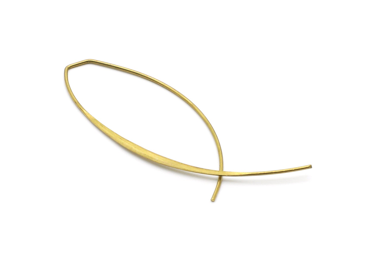 Brass Earring Wire - Raw Brass Ear Wire - Earring Findings - Jewelry Supplies - 59x19,3x0,78mm - PP1400 - DOMEDBAZAAR