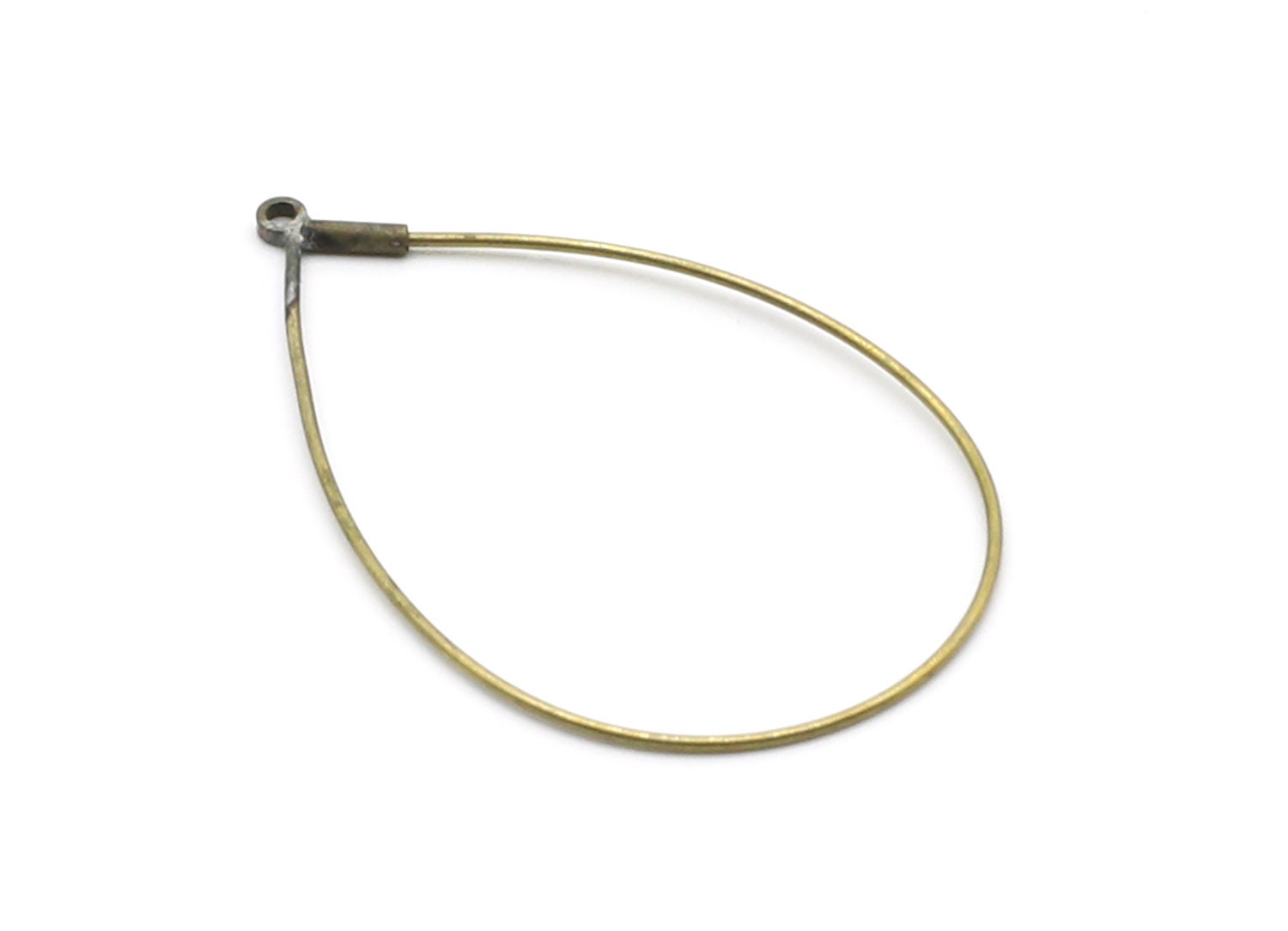 Brass Earring Wire - Raw Brass Ear Wire - Earring Findings - Jewelry Supplies - 36,6x24x0,59mm - PP1403 - DOMEDBAZAAR