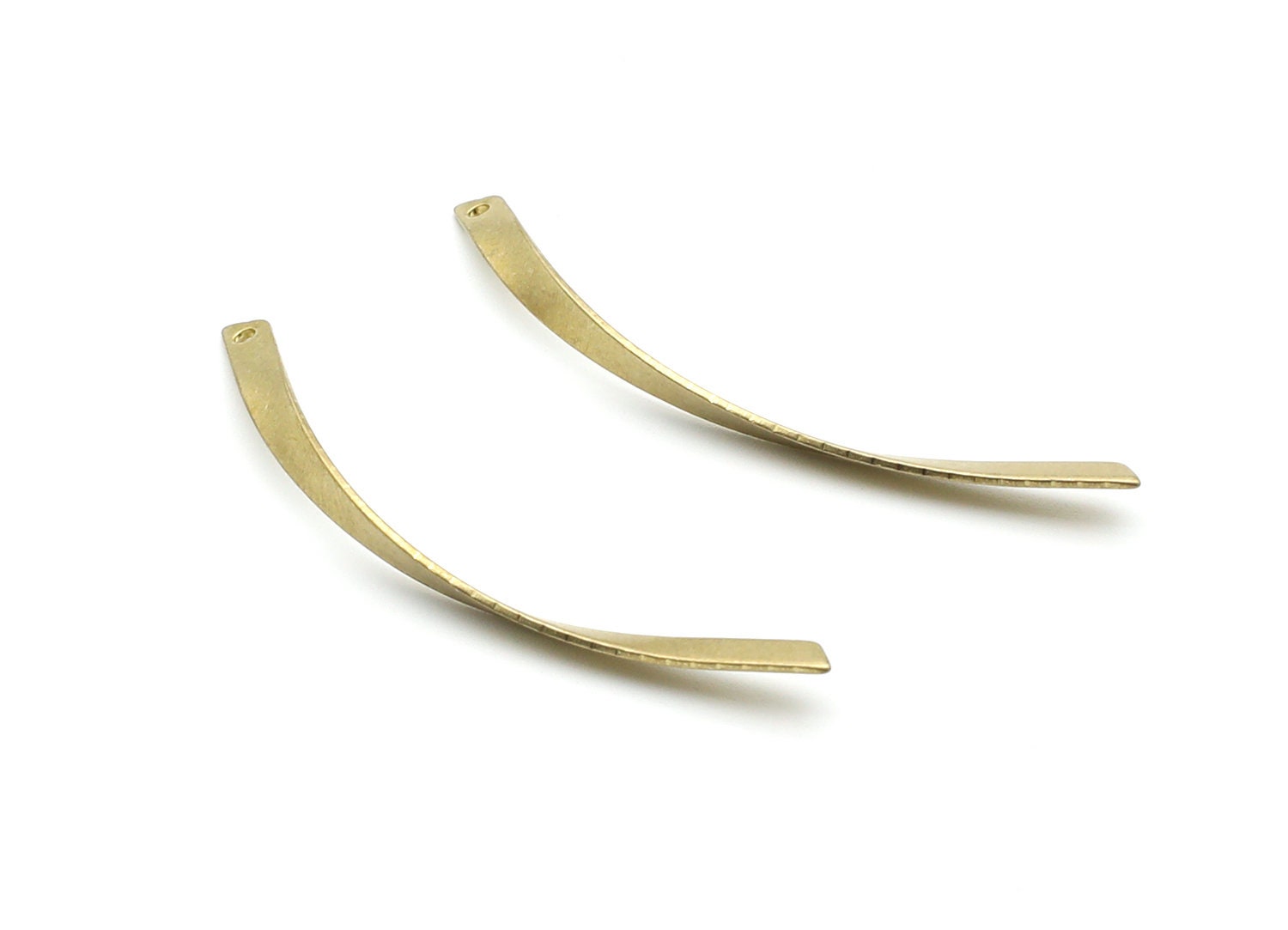 Brass Wave Charms - Wave Shaped Raw Brass Connector - Jewelry Supplies - 51,65x3,12x0,71mm - PP1382 - DOMEDBAZAAR