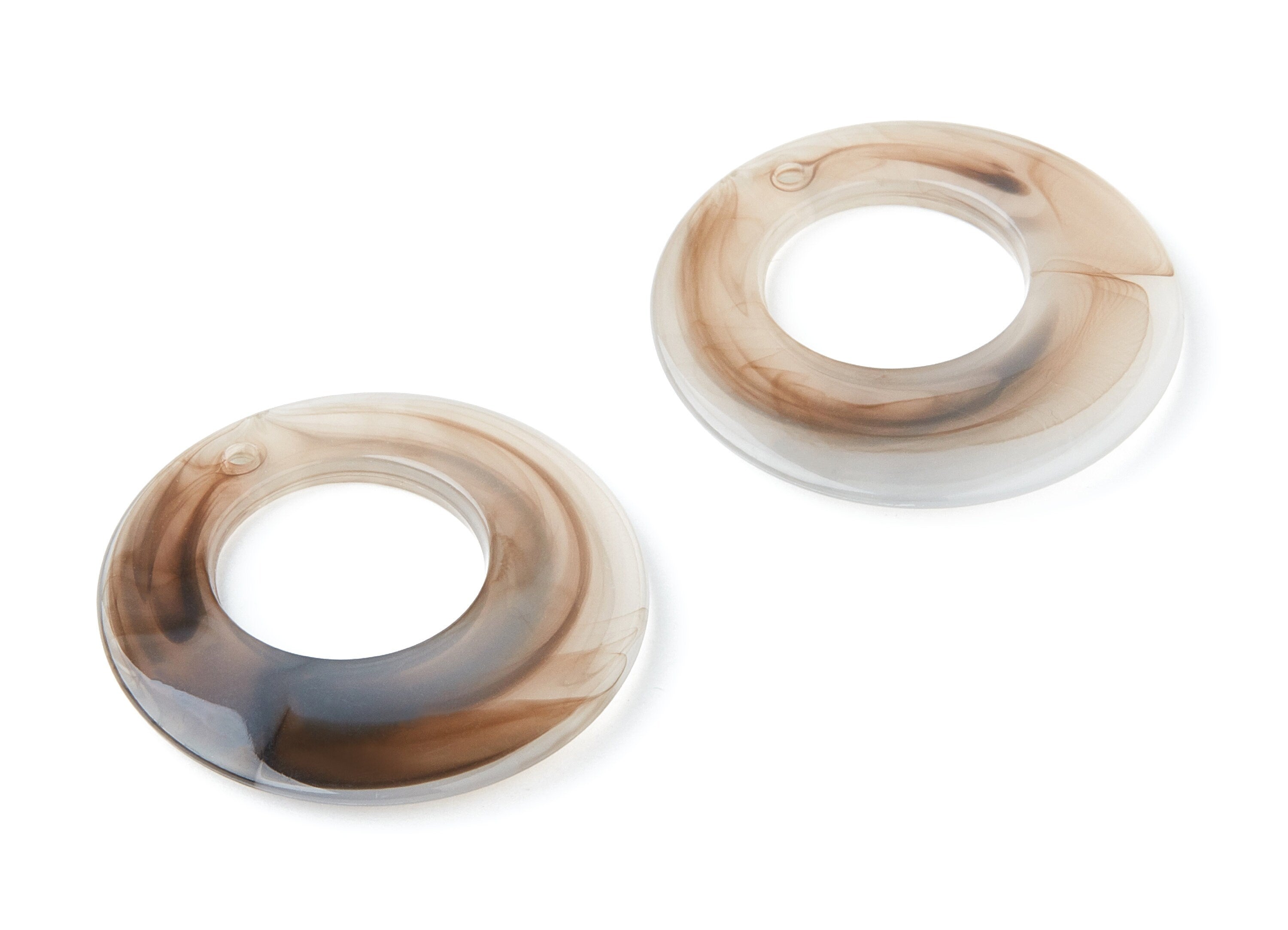 Resin Charms - Resin Earrings - Circle Shaped Earrings Charms - Earring Findings - Jewelery Making - 38x38x4,83mm - AC1275A - DOMEDBAZAAR