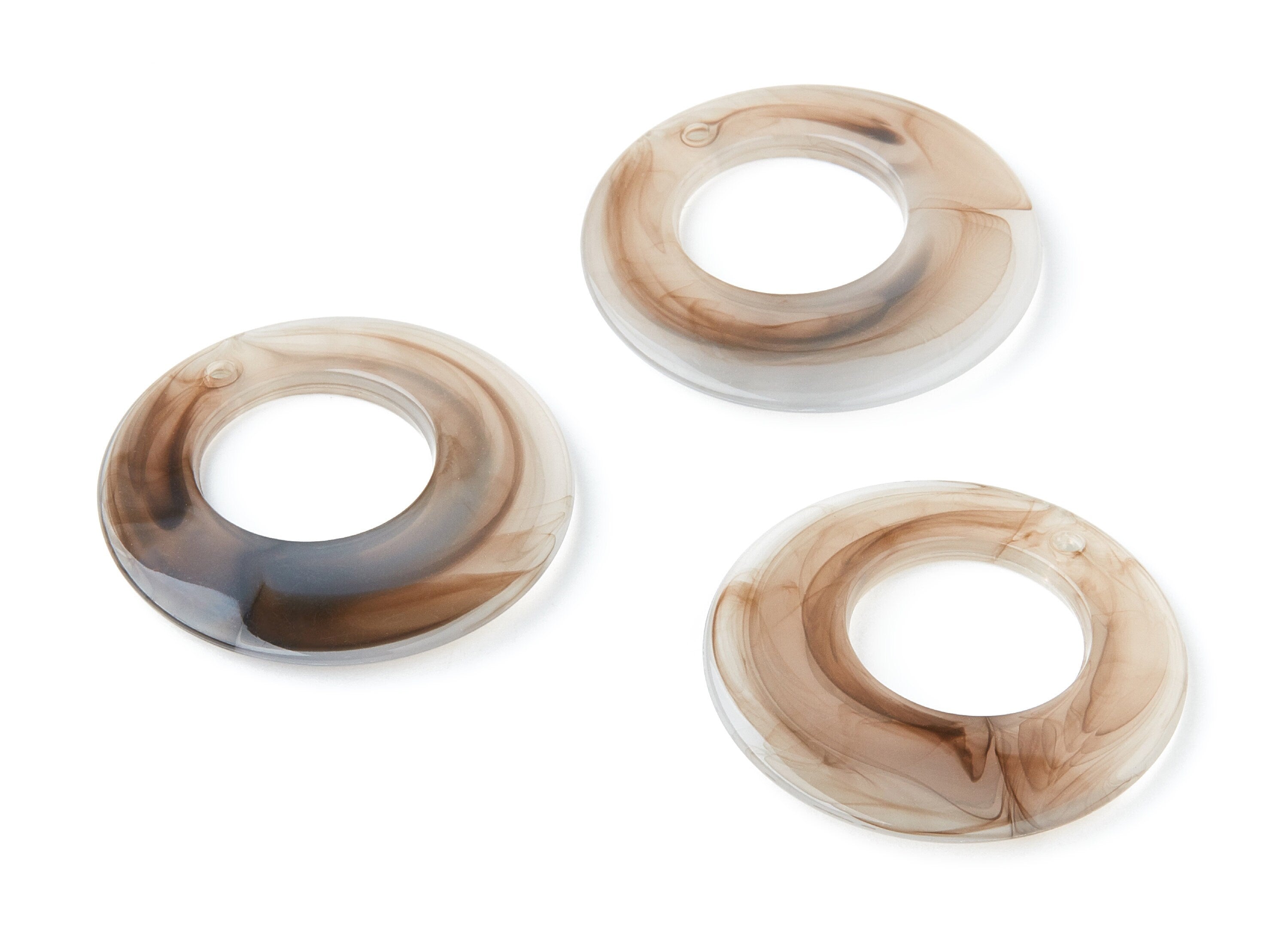 Resin Charms - Resin Earrings - Circle Shaped Earrings Charms - Earring Findings - Jewelery Making - 38x38x4,83mm - AC1275A - DOMEDBAZAAR