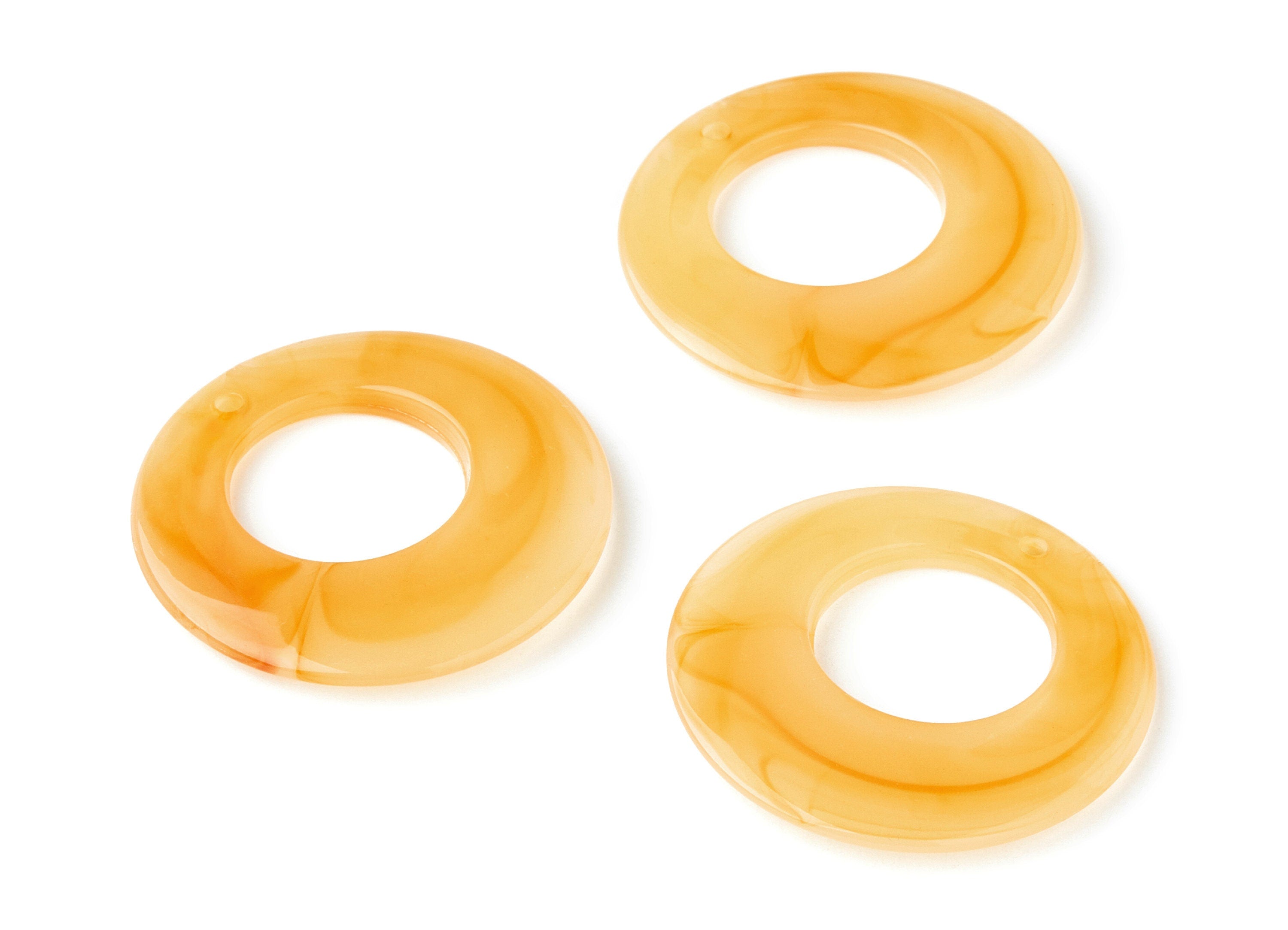 Resin Charms - Resin Earrings - Circle Shaped Earrings Charms - Earring Findings - Jewelery Making - 38x38x4,83mm - AC1275E - DOMEDBAZAAR