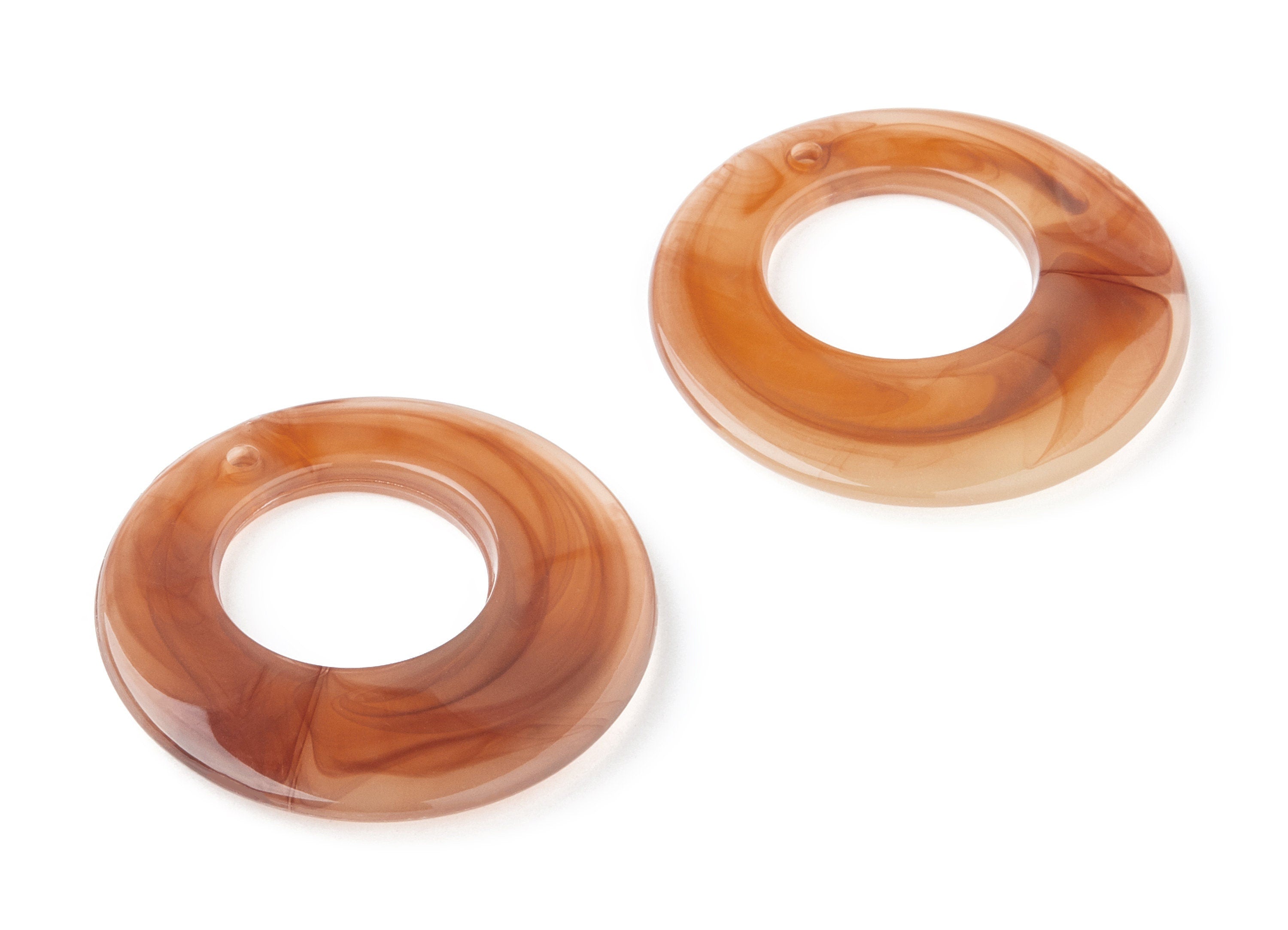 Resin Charms - Resin Earrings - Circle Shaped Earrings Charms - Earring Findings - Jewelery Making - 38x38x4,83mm - AC1275H - DOMEDBAZAAR