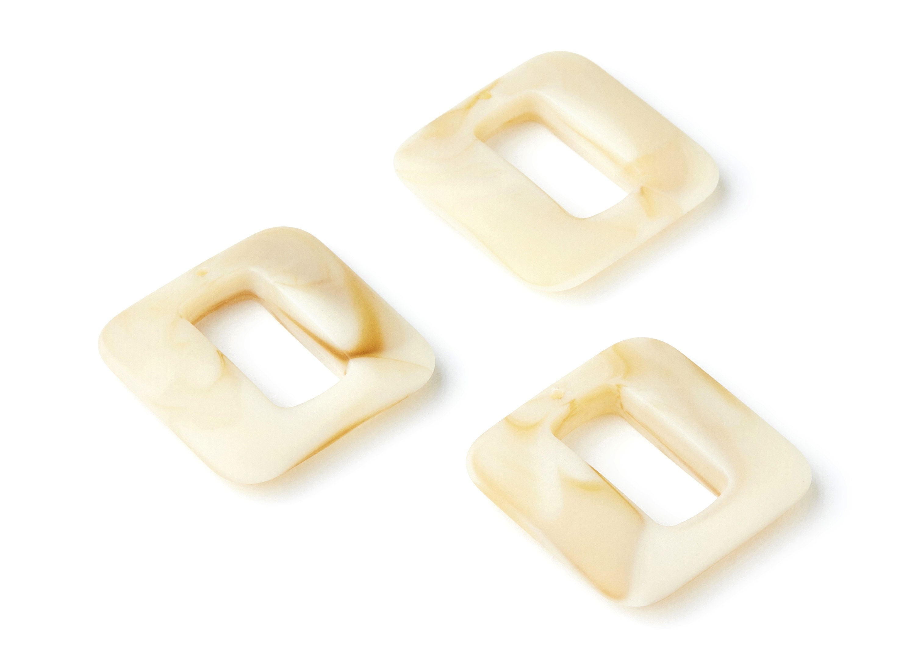 Resin Charms - Resin Earrings - Square Shaped Earrings Charms - Earring Findings - Jewelery Making - 32,56x32,53x7,19mm - AC1273B - DOMEDBAZAAR