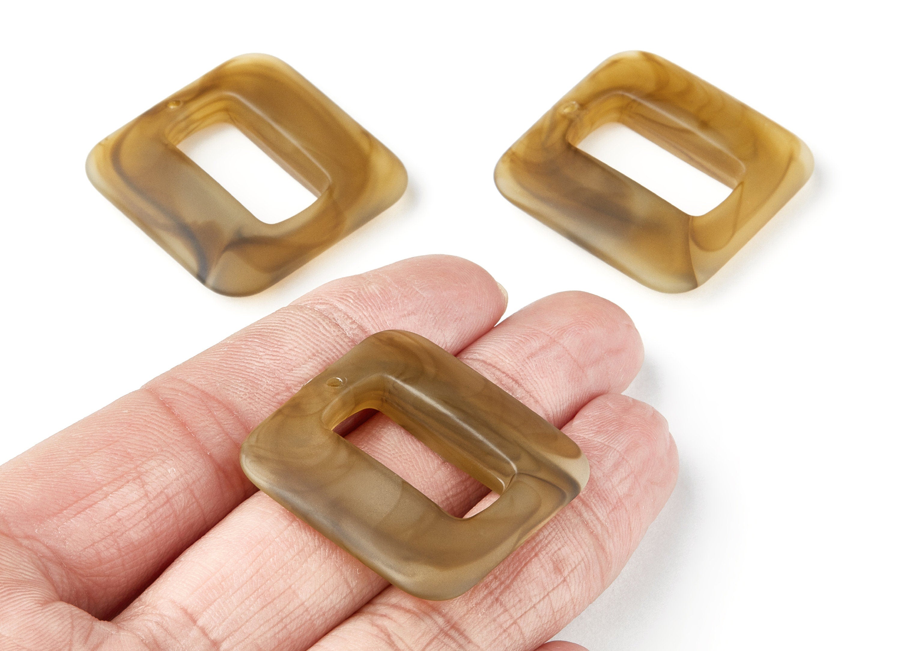 Resin Charms - Resin Earrings - Square Shaped Earrings Charms - Earring Findings - Jewelery Making - 32,56x32,53x7,19mm - AC1273C - DOMEDBAZAAR