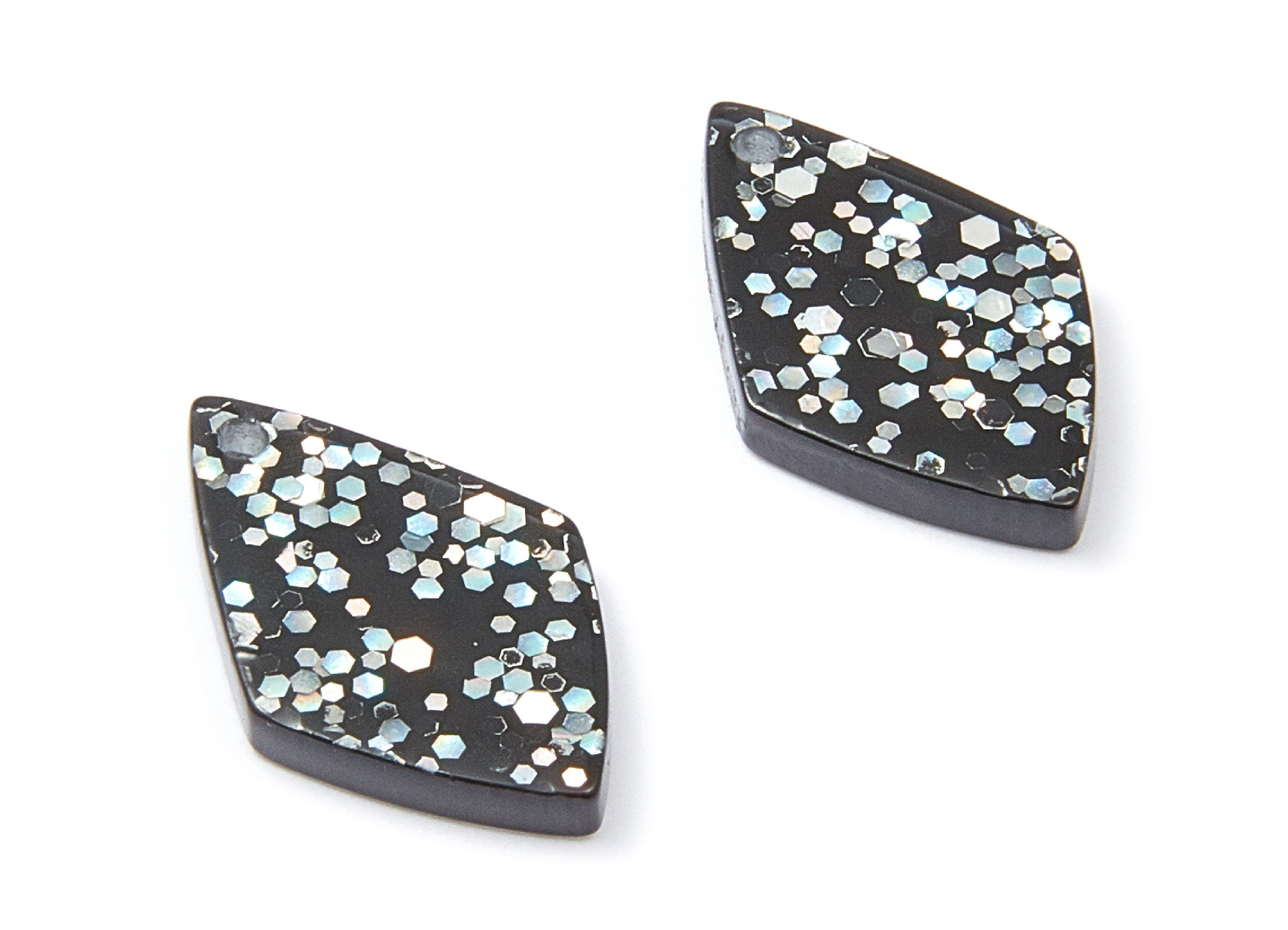 Acrylic Rhombus Earring Charms - Rhombus Pendant - Earring Findings - Jewelry Supplies - Color Code: A100 - 23,49x14,95x2,39mm - AC1304C - DOMEDBAZAAR