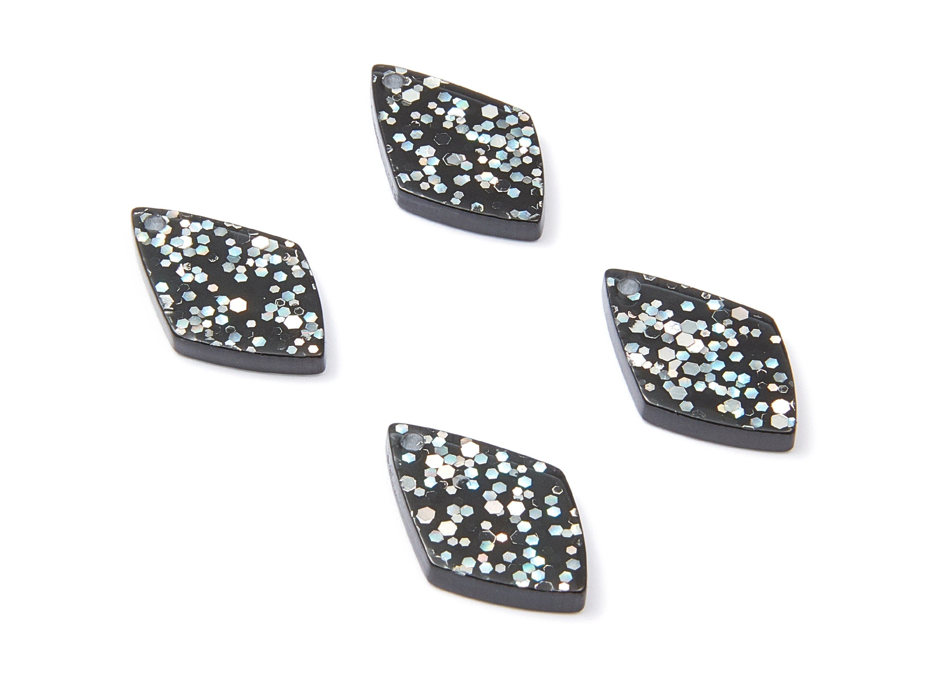 Acrylic Rhombus Earring Charms - Rhombus Pendant - Earring Findings - Jewelry Supplies - Color Code: A100 - 23,49x14,95x2,39mm - AC1304C - DOMEDBAZAAR