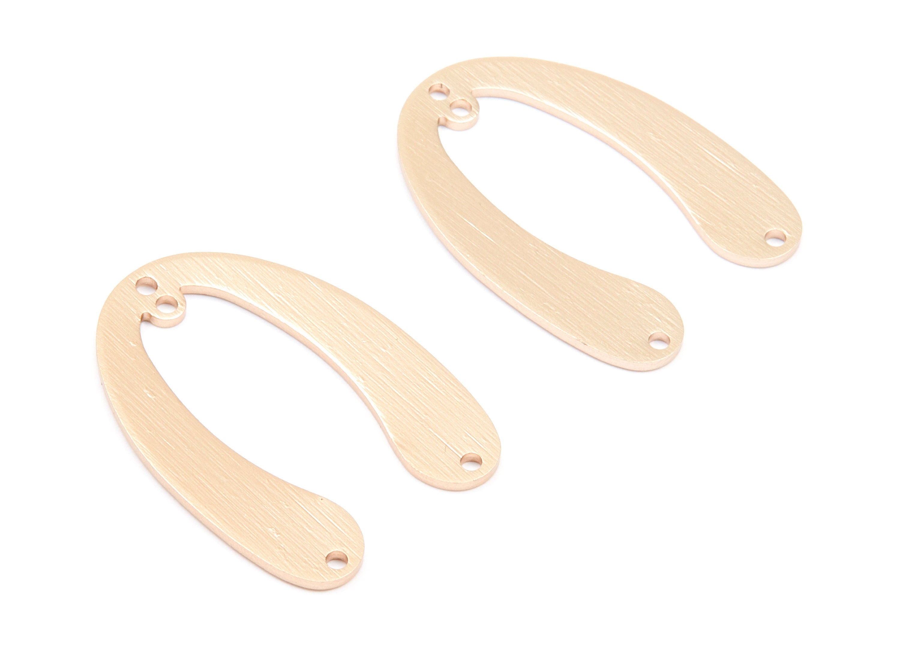 Aluminum Charms - U Shaped Earrings - Anodized Aluminium Charms - Gold Tone - 31.1x22.85x1.34mm - AA1135B - DOMEDBAZAAR