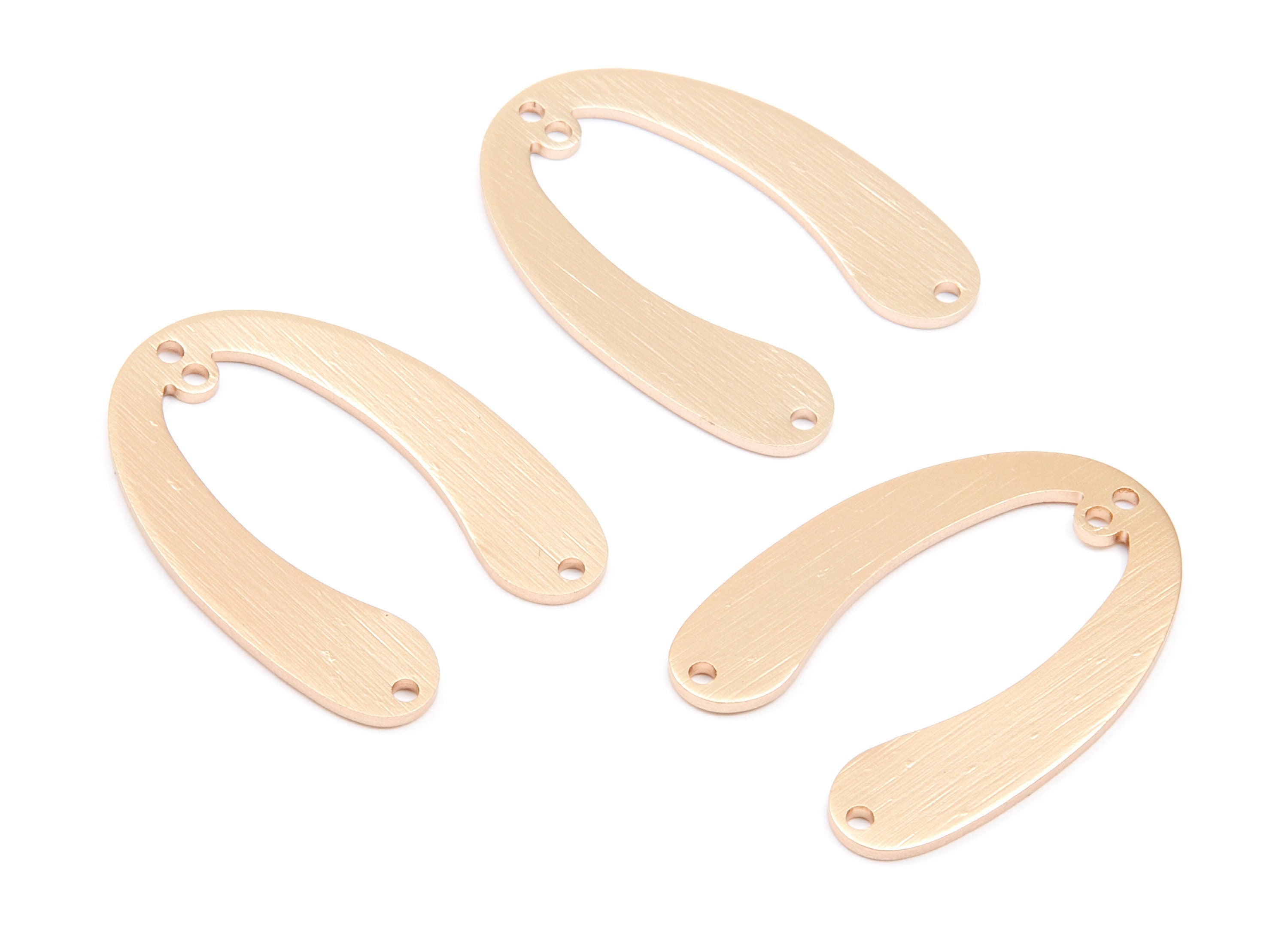 Aluminum Charms - U Shaped Earrings - Anodized Aluminium Charms - Gold Tone - 31.1x22.85x1.34mm - AA1135B - DOMEDBAZAAR