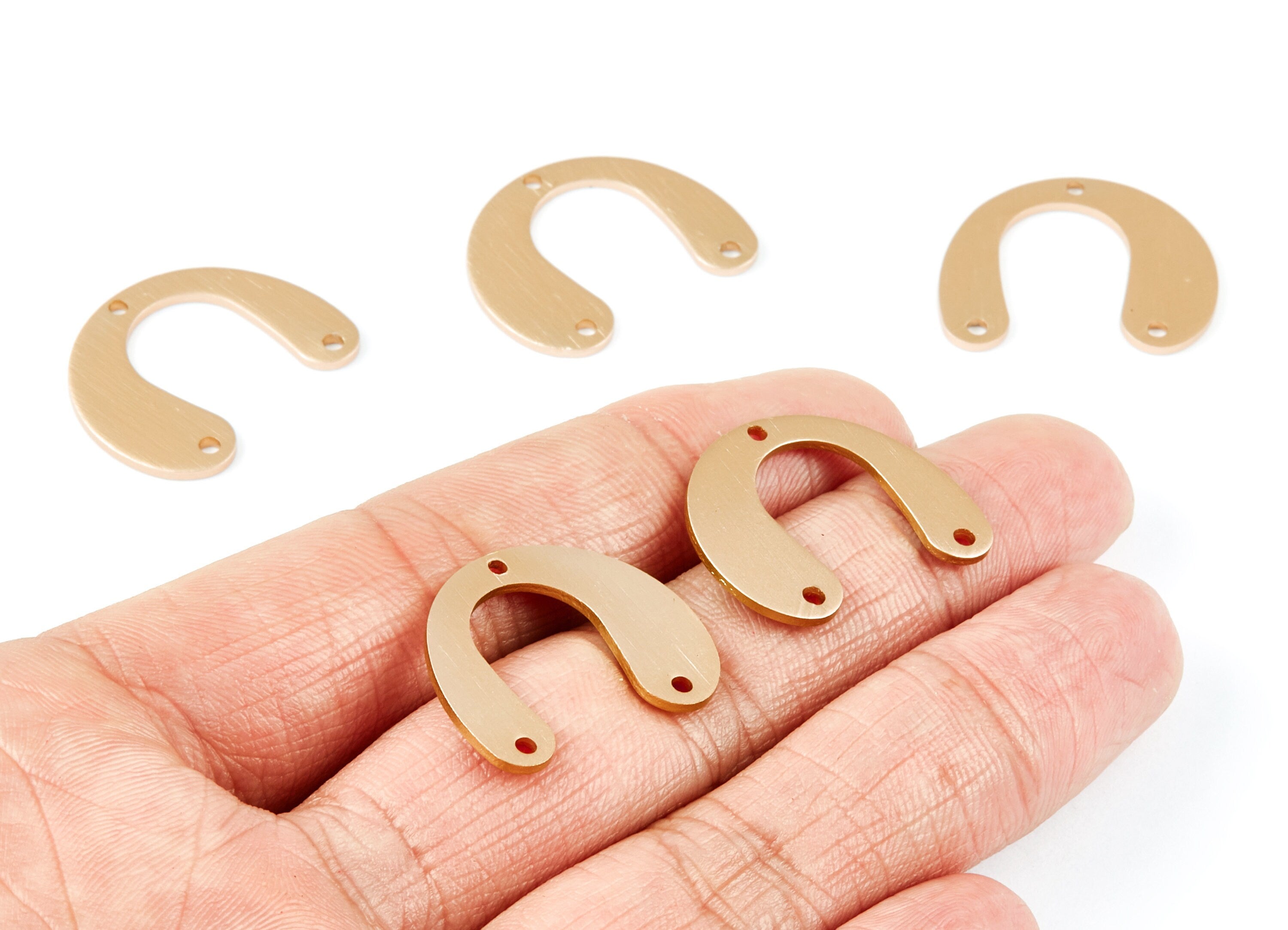 Aluminum Charms - U Shaped Earrings - Anodized Aluminium Charms - Wall Decor - 24.58x20.18x1.23mm - AA1136A - DOMEDBAZAAR