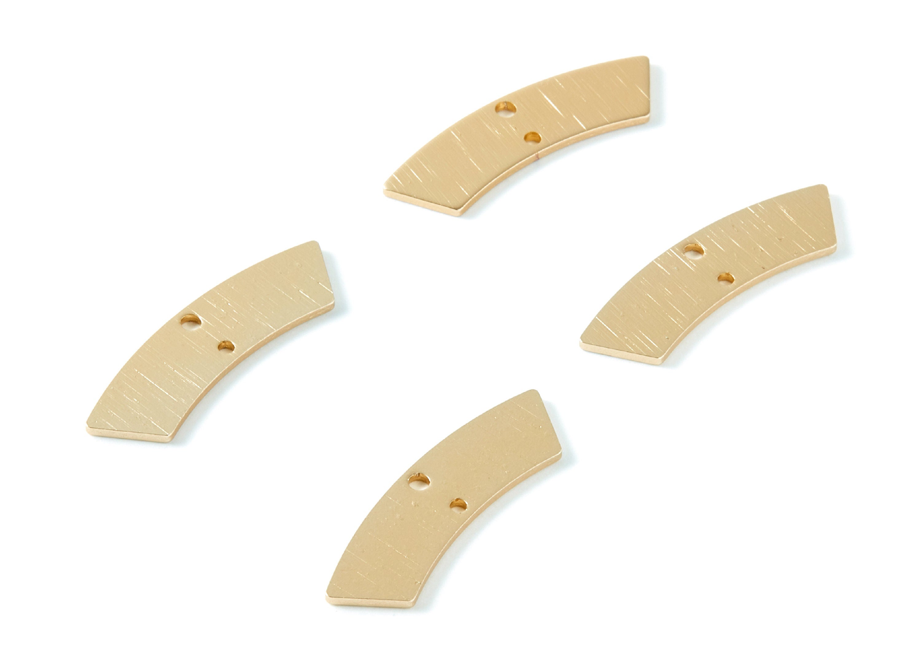 Aluminum Charms - Geometric Shaped with 2 Holes - Anodized Aluminium Charms - Gold Tone - 30,8x8x1,17mm - AA1134A - DOMEDBAZAAR