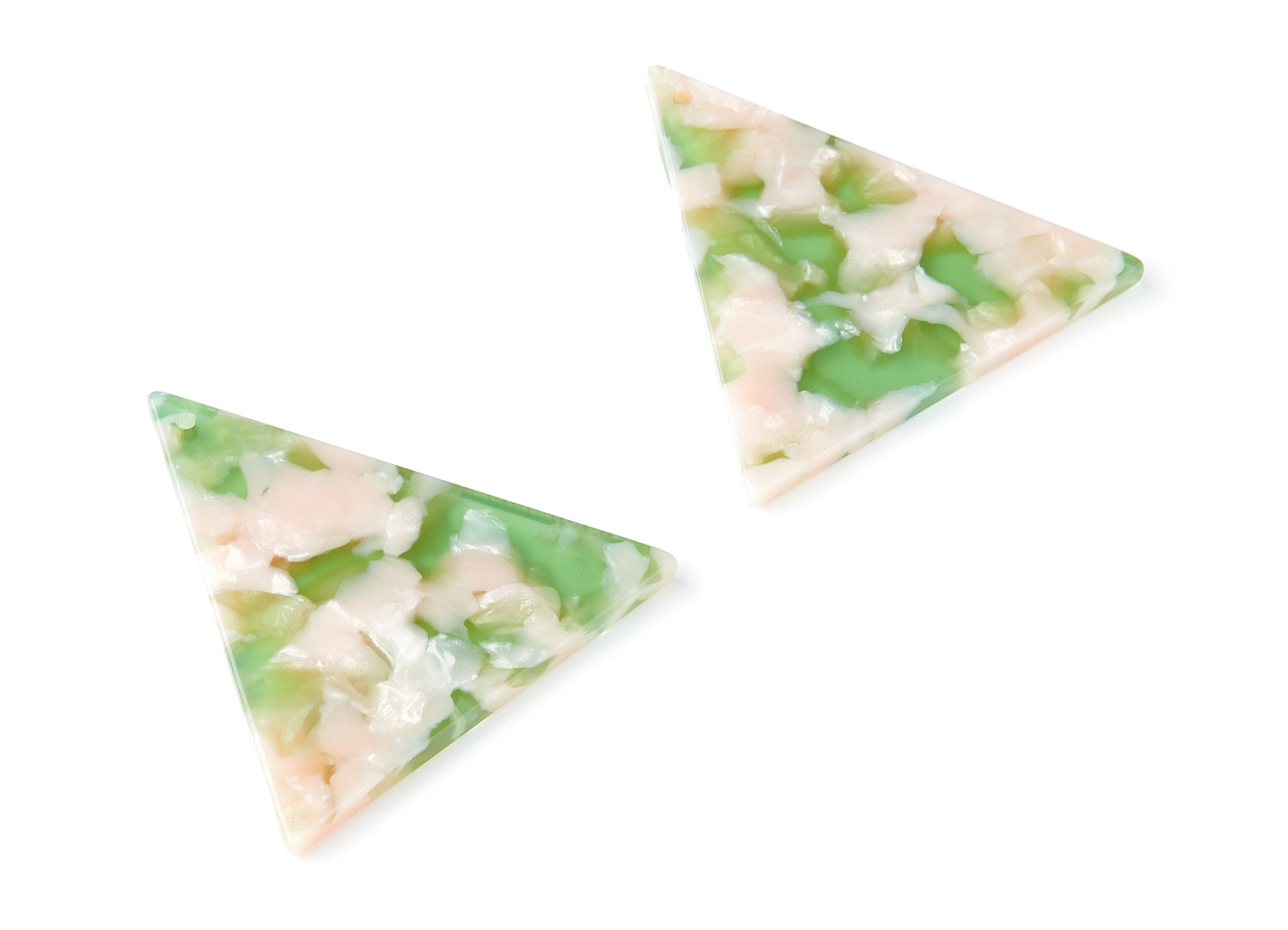 Acetate Triangle Earring Charms - Triangle Pendant - Earring Findings - Jewelry Supplies - Color Code: A38 - 42,23x41,8x2,69mm - AC1350A - DOMEDBAZAAR