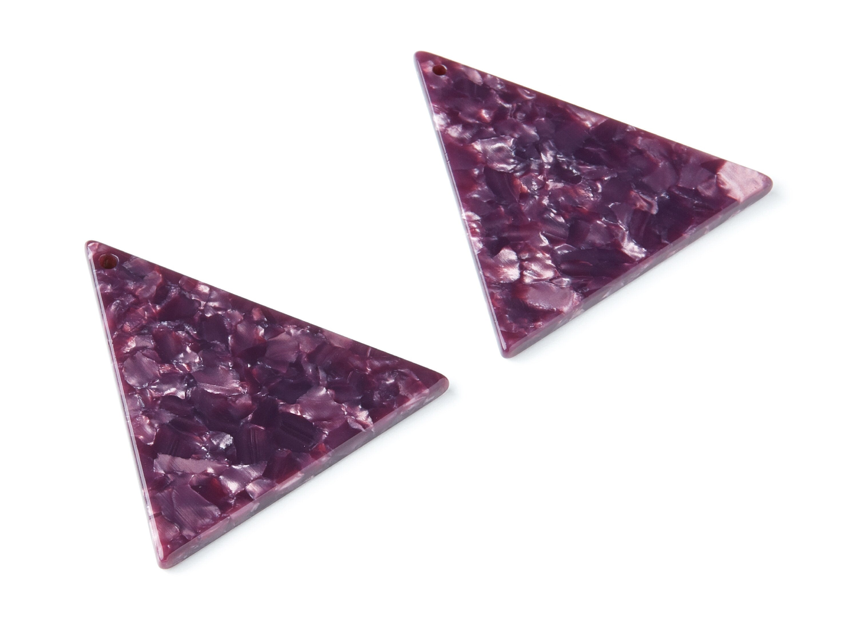 Acetate Triangle Earring Charms - Triangle Pendant - Earring Findings - Jewelry Supplies - Color Code: A41 - 42,23x41,8x2,69mm - AC1350C - DOMEDBAZAAR