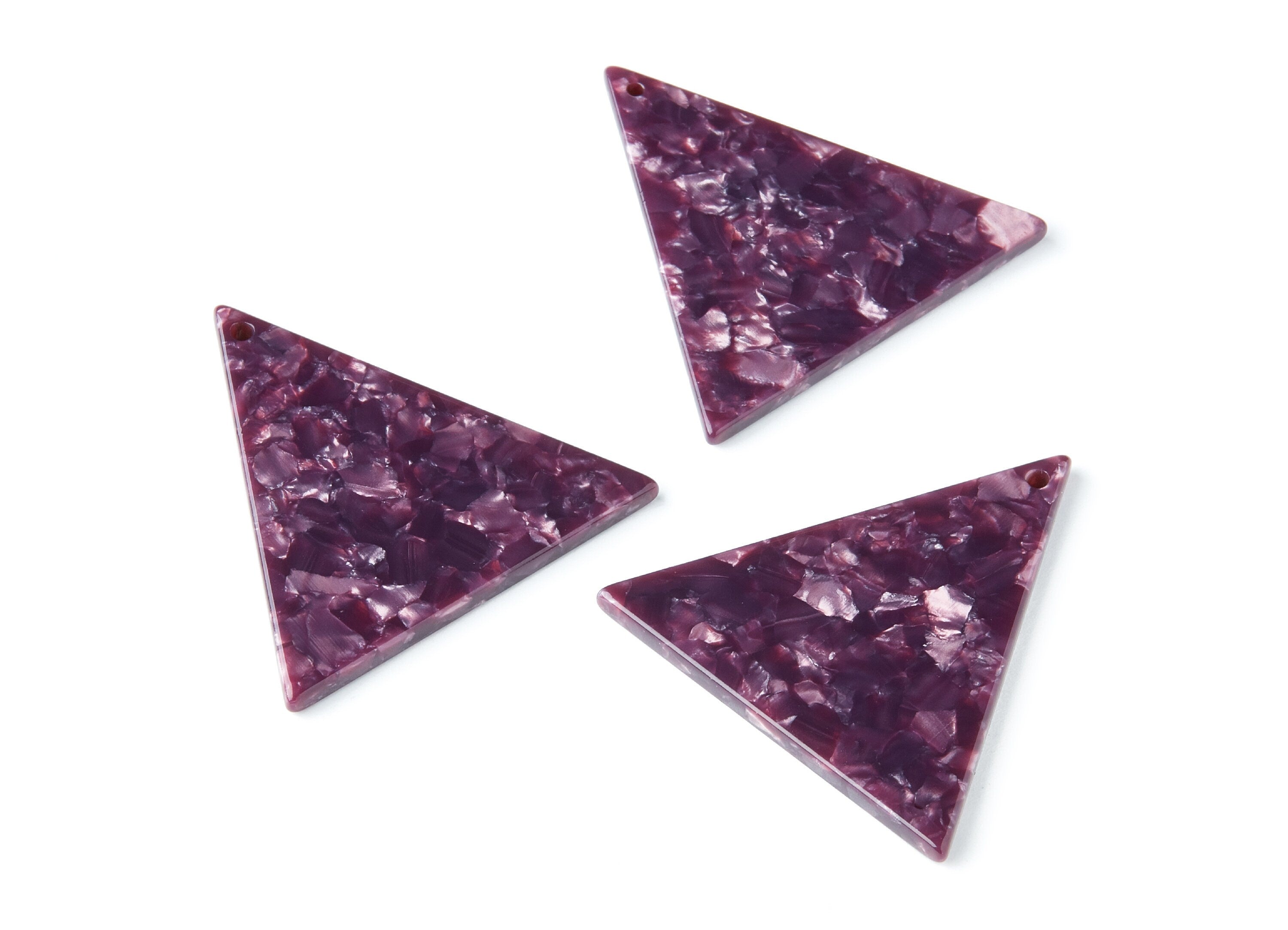 Acetate Triangle Earring Charms - Triangle Pendant - Earring Findings - Jewelry Supplies - Color Code: A41 - 42,23x41,8x2,69mm - AC1350C - DOMEDBAZAAR