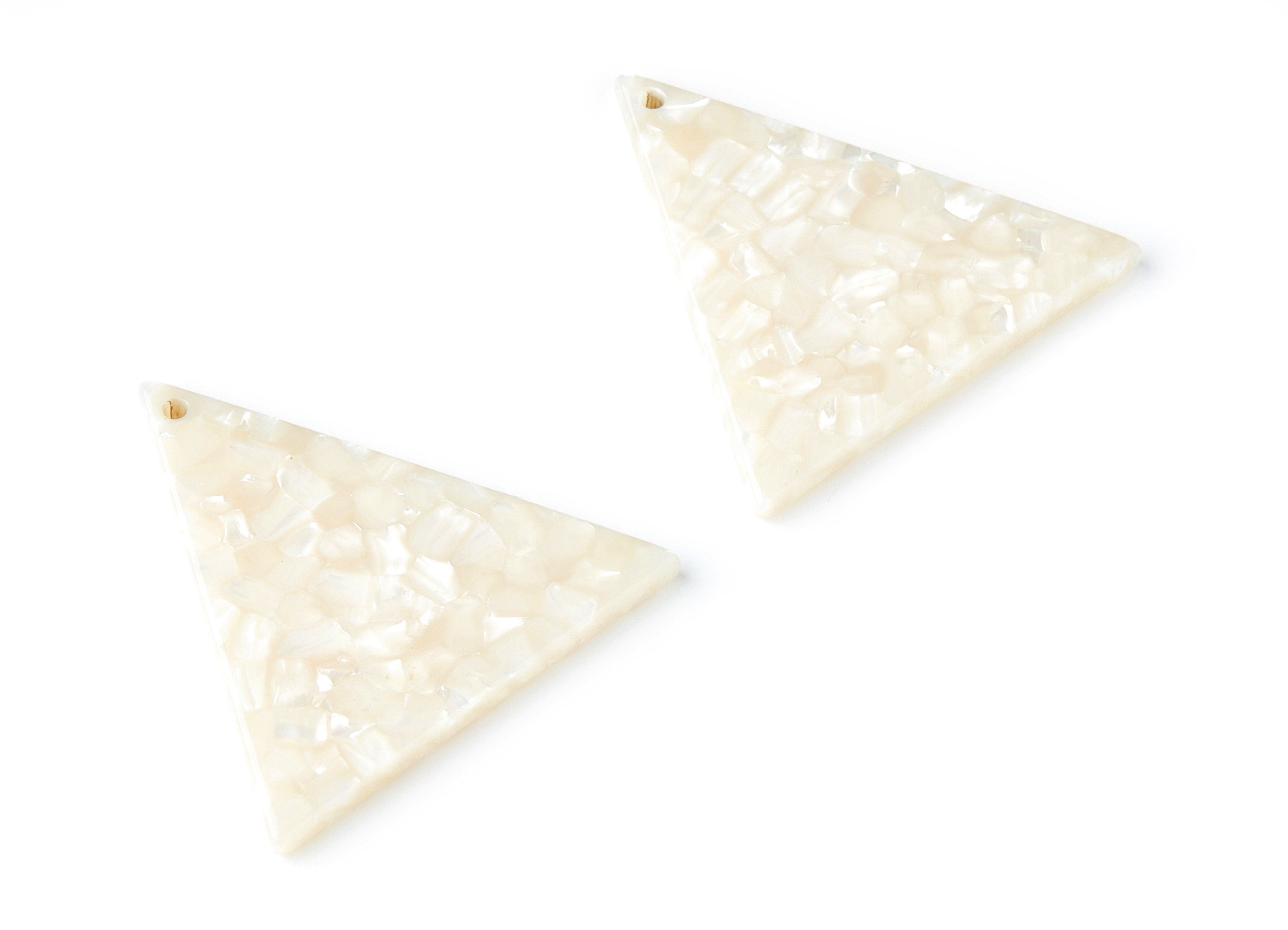 Acetate Triangle Earring Charms - Triangle Pendant - Earring Findings - Jewelry Supplies - Color Code: A33 - 42,23x41,8x2,69mm - AC1350G - DOMEDBAZAAR