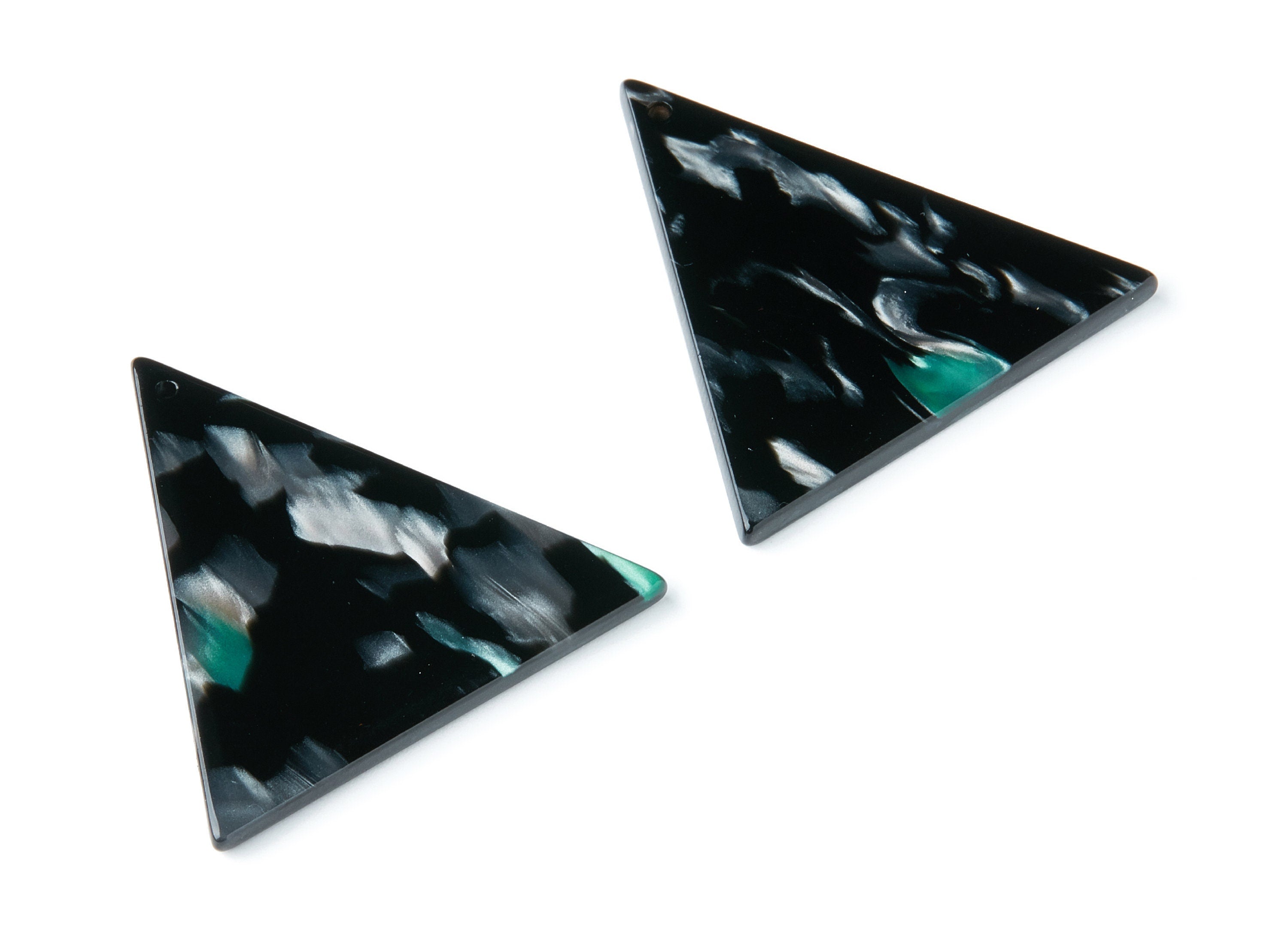 Acetate Triangle Earring Charms - Triangle Pendant - Earring Findings - Jewelry Supplies - Color Code: A49 - 42,23x41,8x2,69mm - AC1350H - DOMEDBAZAAR