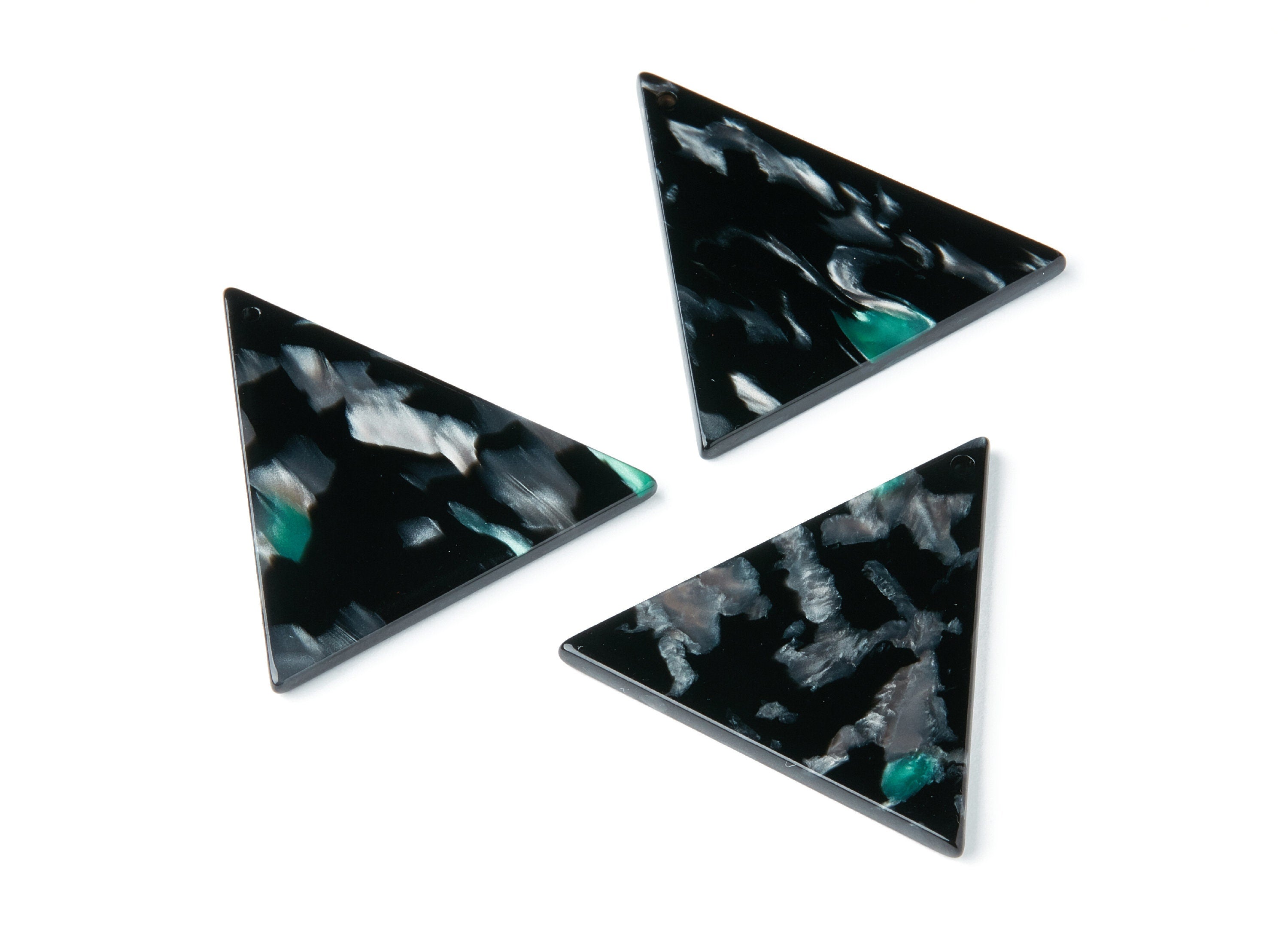 Acetate Triangle Earring Charms - Triangle Pendant - Earring Findings - Jewelry Supplies - Color Code: A49 - 42,23x41,8x2,69mm - AC1350H - DOMEDBAZAAR