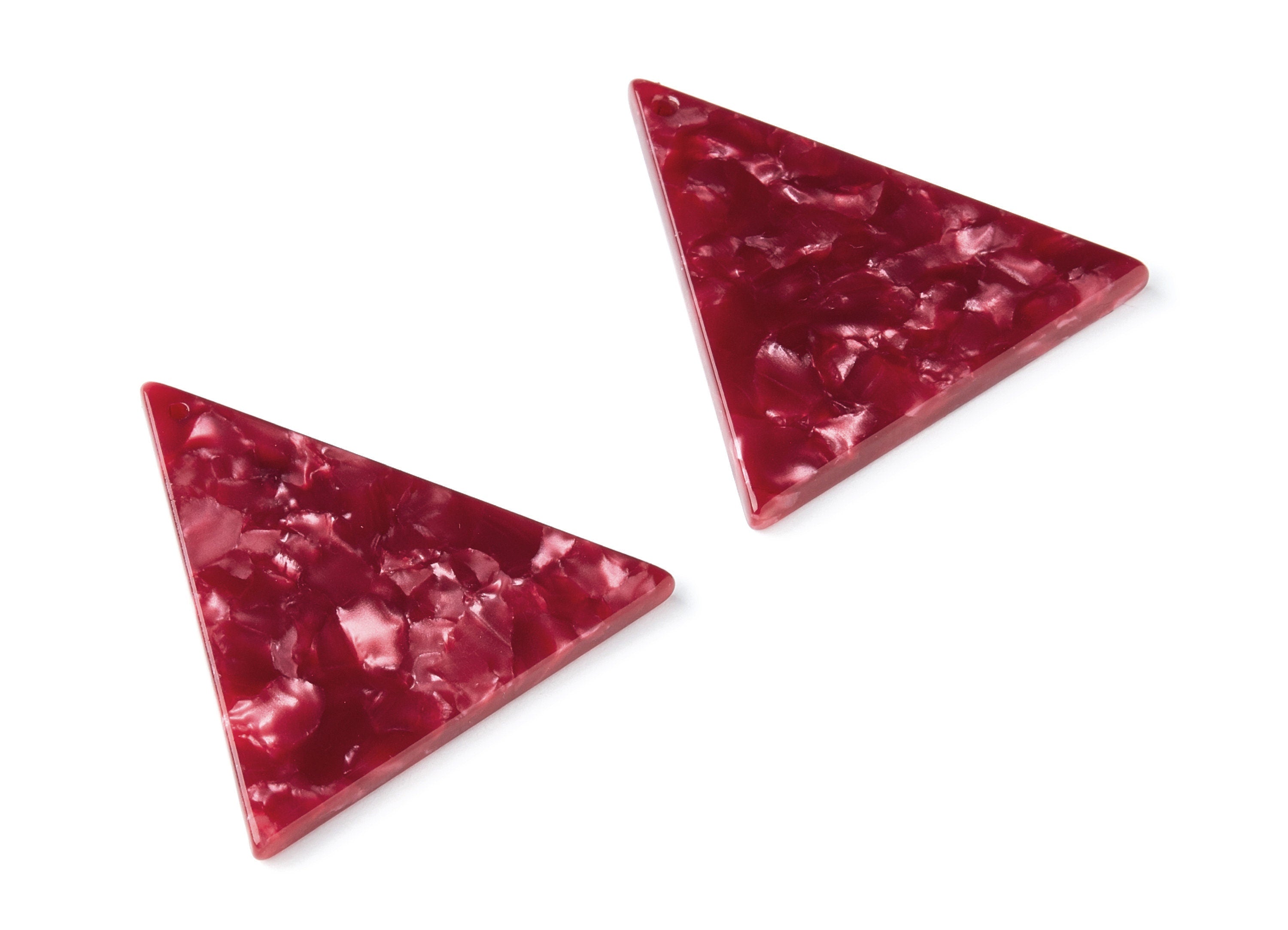 Acetate Triangle Earring Charms - Triangle Pendant - Earring Findings - Jewelry Supplies - Color Code: A47 - 42,23x41,8x2,69mm - AC1350K - DOMEDBAZAAR
