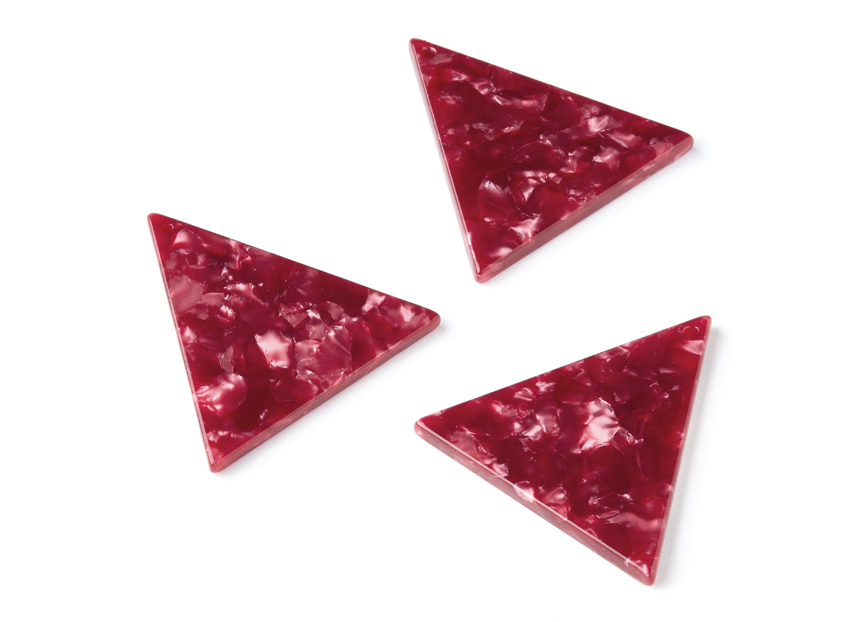 Acetate Triangle Earring Charms - Triangle Pendant - Earring Findings - Jewelry Supplies - Color Code: A47 - 42,23x41,8x2,69mm - AC1350K - DOMEDBAZAAR