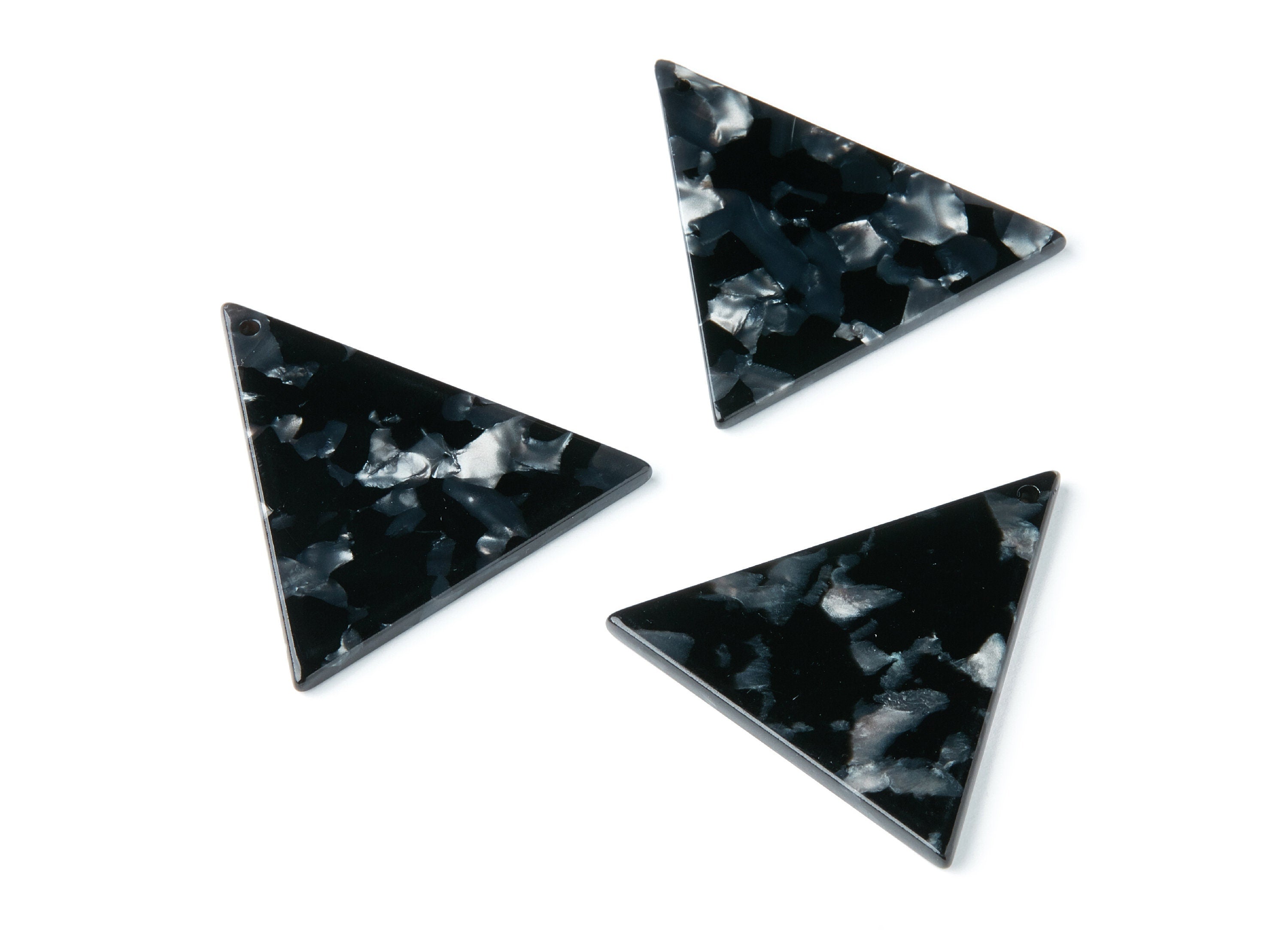 Acetate Triangle Earring Charms - Triangle Pendant - Earring Findings - Jewelry Supplies - Color Code: A48 - 42,23x41,8x2,69mm - AC1350M - DOMEDBAZAAR