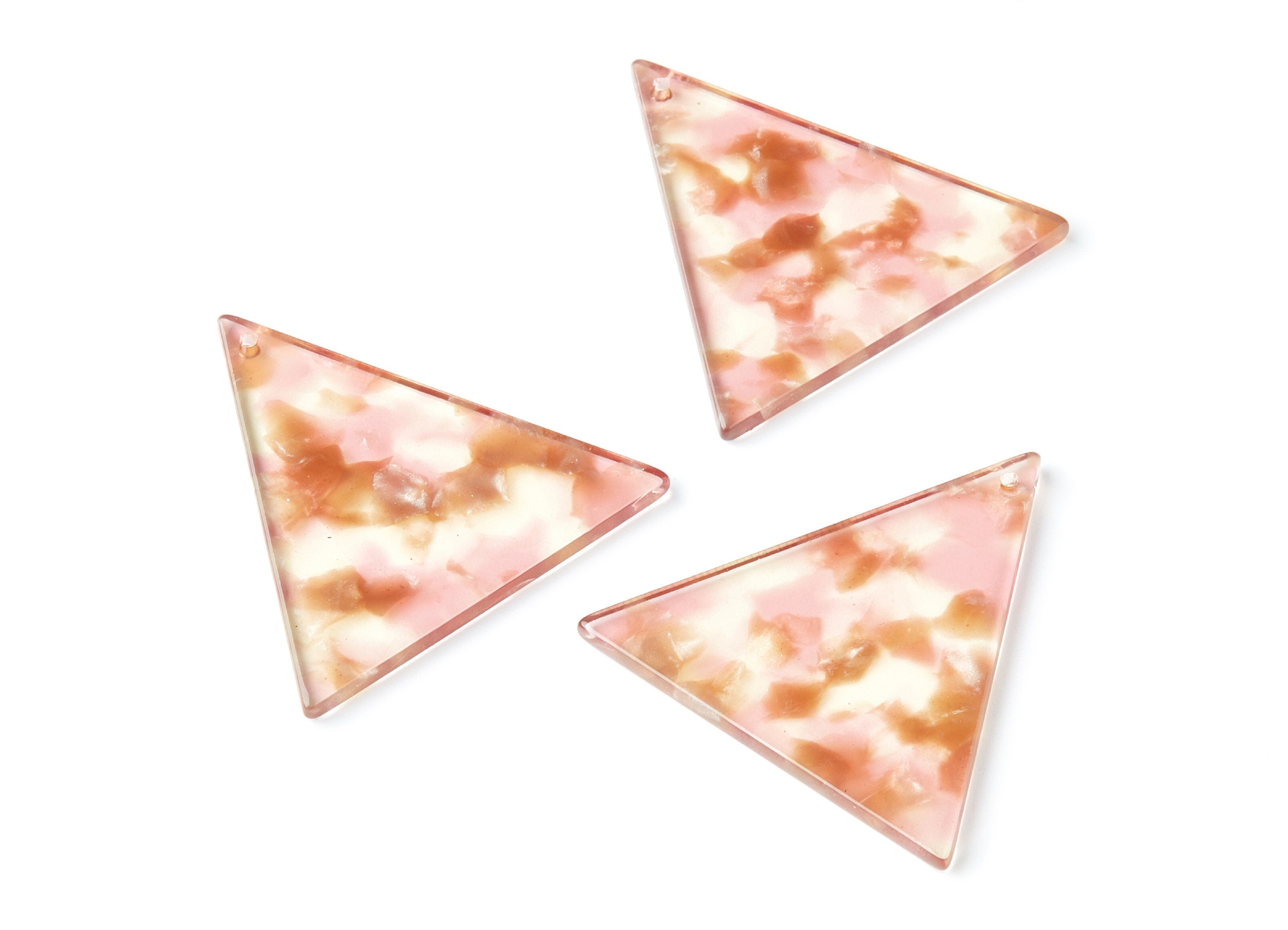 Acetate Triangle Earring Charms - Triangle Pendant - Earring Findings - Jewelry Supplies - Color Code: A45 - 42,23x41,8x2,69mm - AC1350R - DOMEDBAZAAR