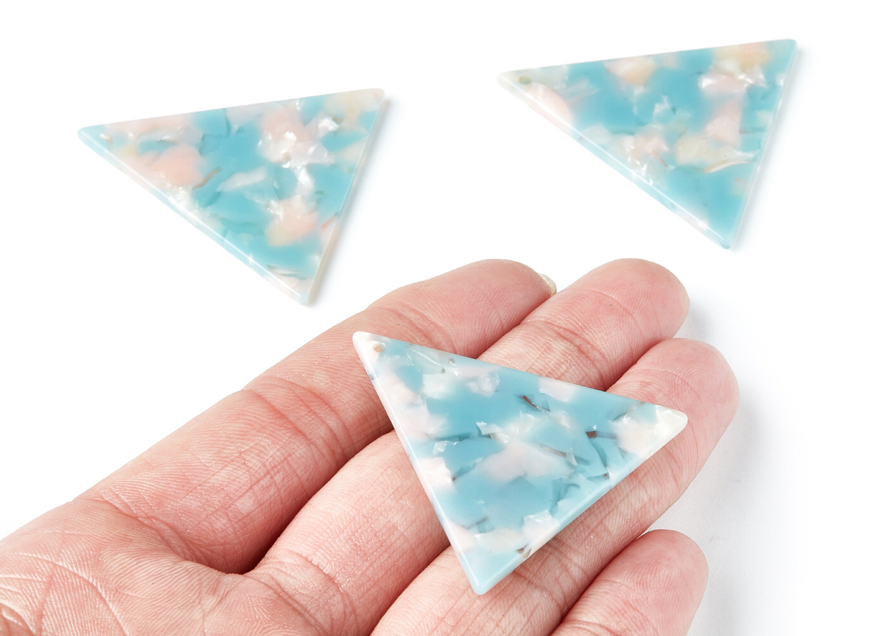 Acetate Triangle Earring Charms - Triangle Pendant - Earring Findings - Jewelry Supplies - Color Code: A36 - 42,23x41,8x2,69mm - AC1350U - DOMEDBAZAAR