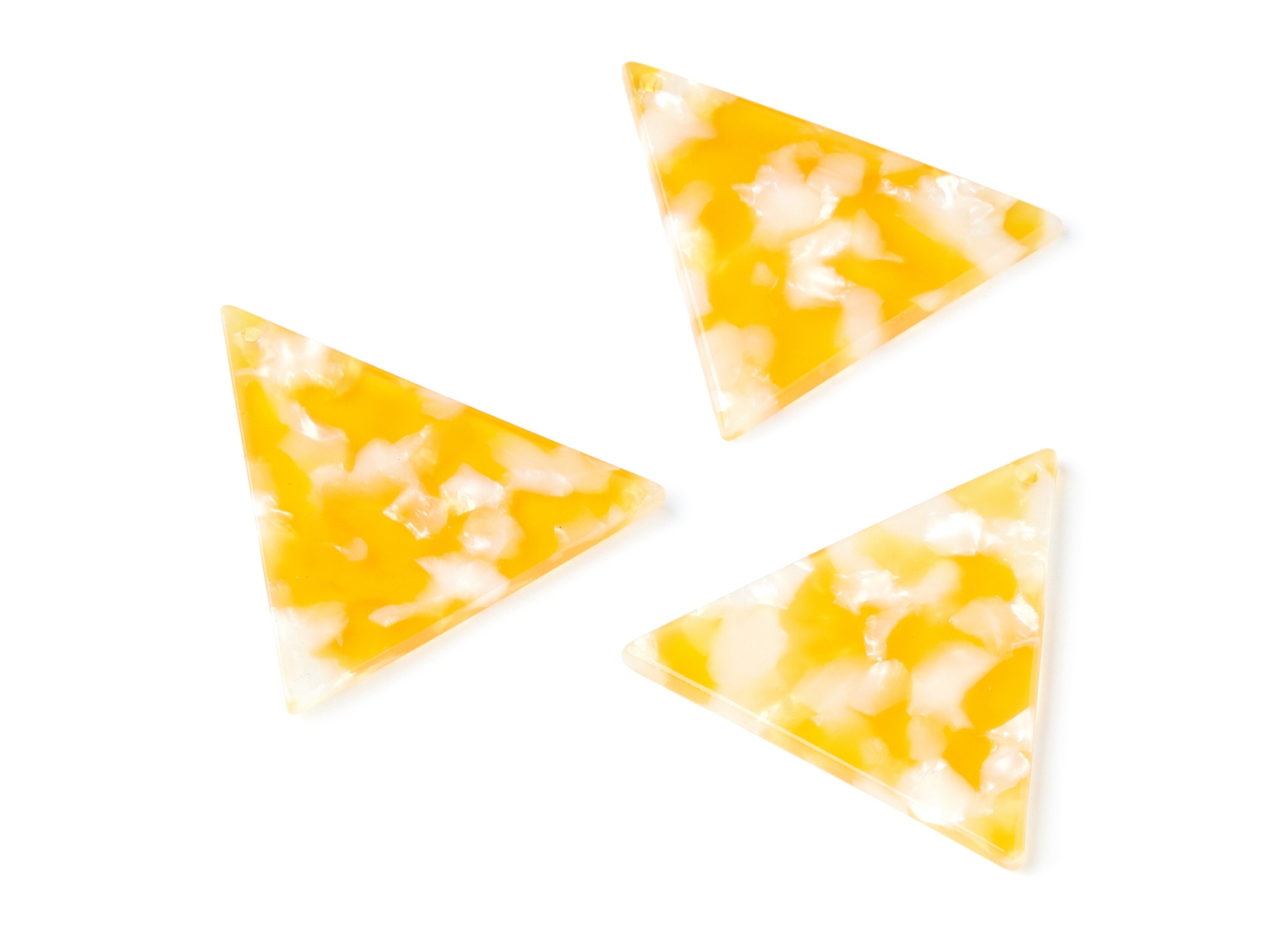 Acetate Triangle Earring Charms - Triangle Pendant - Earring Findings - Jewelry Supplies - Color Code: A43 - 42,23x41,8x2,69mm - AC1350V - DOMEDBAZAAR