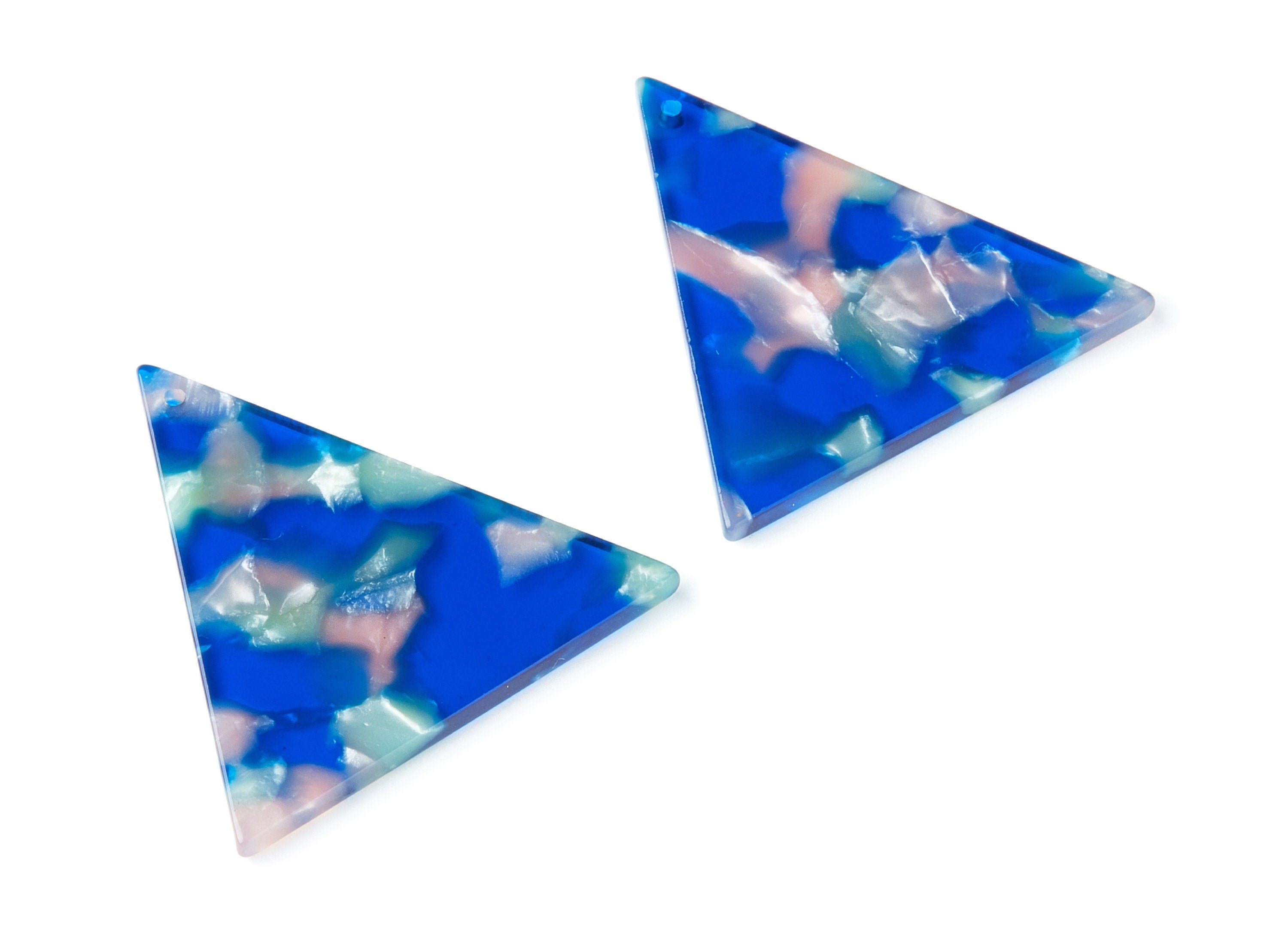 Acetate Triangle Earring Charms - Triangle Pendant - Earring Findings - Jewelry Supplies - Color Code: A37 - 42,23x41,8x2,69mm - AC1350Y - DOMEDBAZAAR