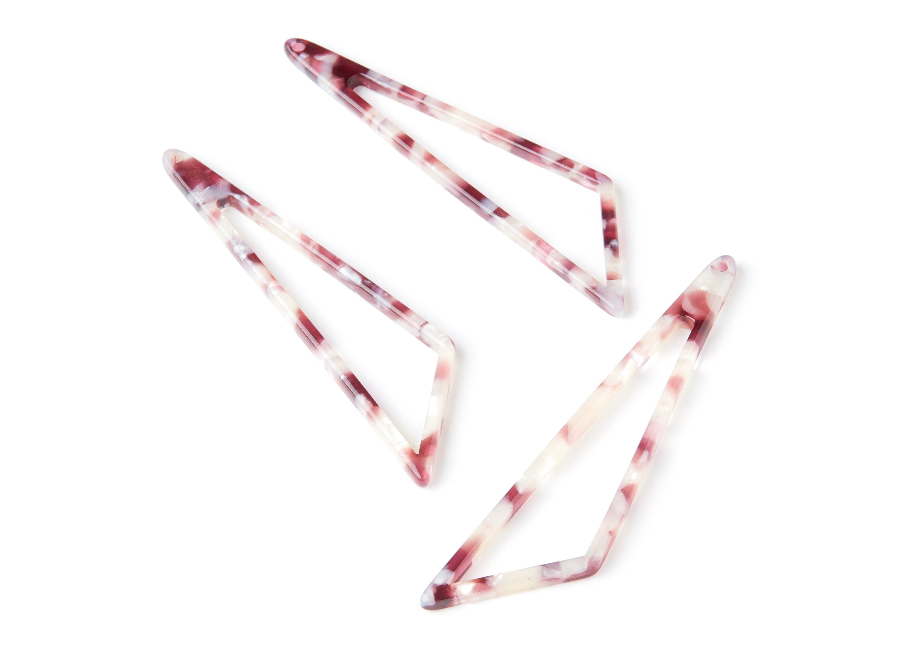 Acetate Triangle Earring Charms - Triangle Pendant - Earring Findings - Jewelry Supplies - Color Code: A42 - 69,12x16,3x2,6mm - AC1357F - DOMEDBAZAAR