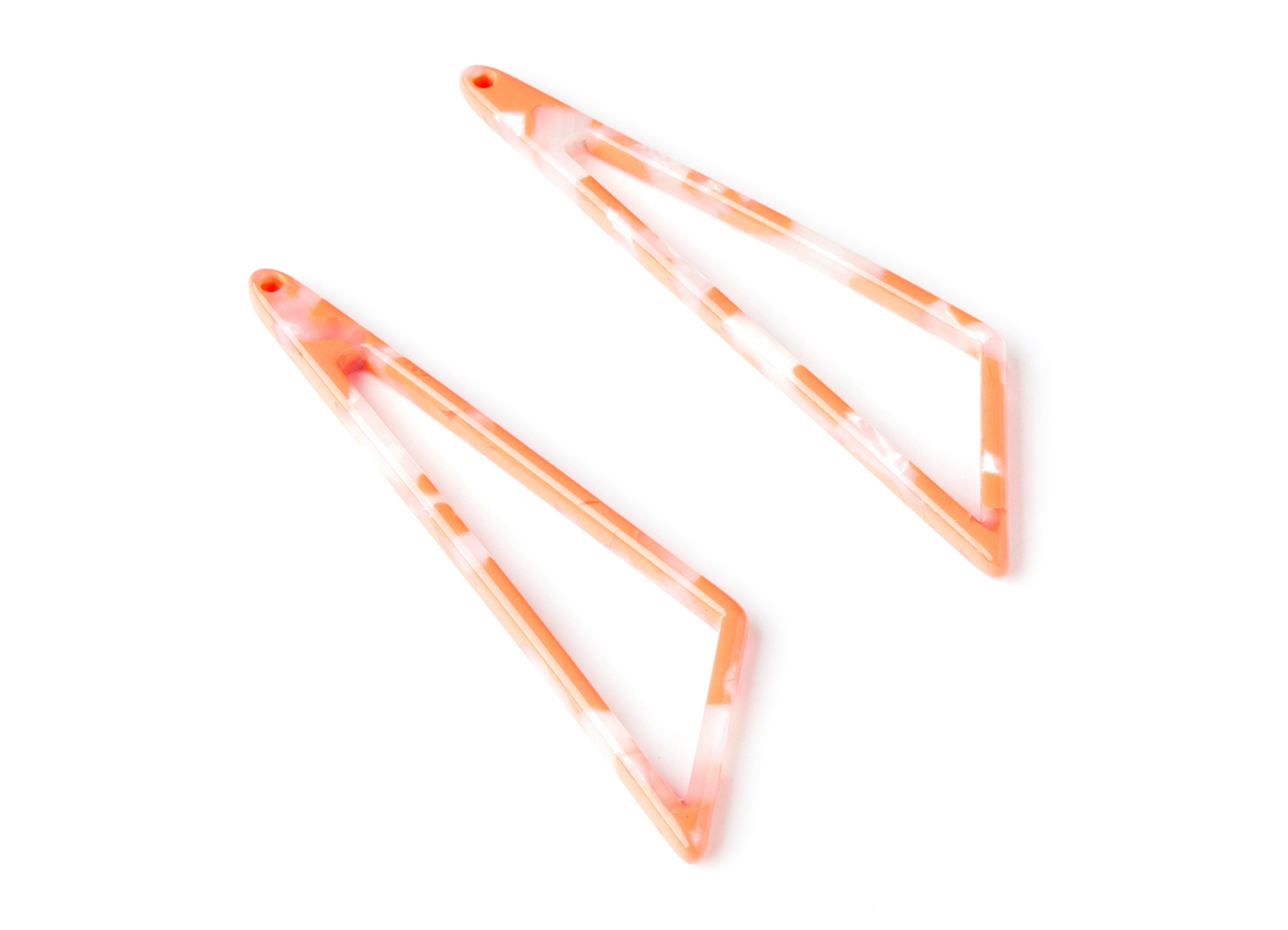 Acetate Triangle Earring Charm - Triangle Pendant - Earring Findings - Jewelry Supplies - Color Code: A39 - 69,12x16,3x2,6mm - AC1357L - DOMEDBAZAAR