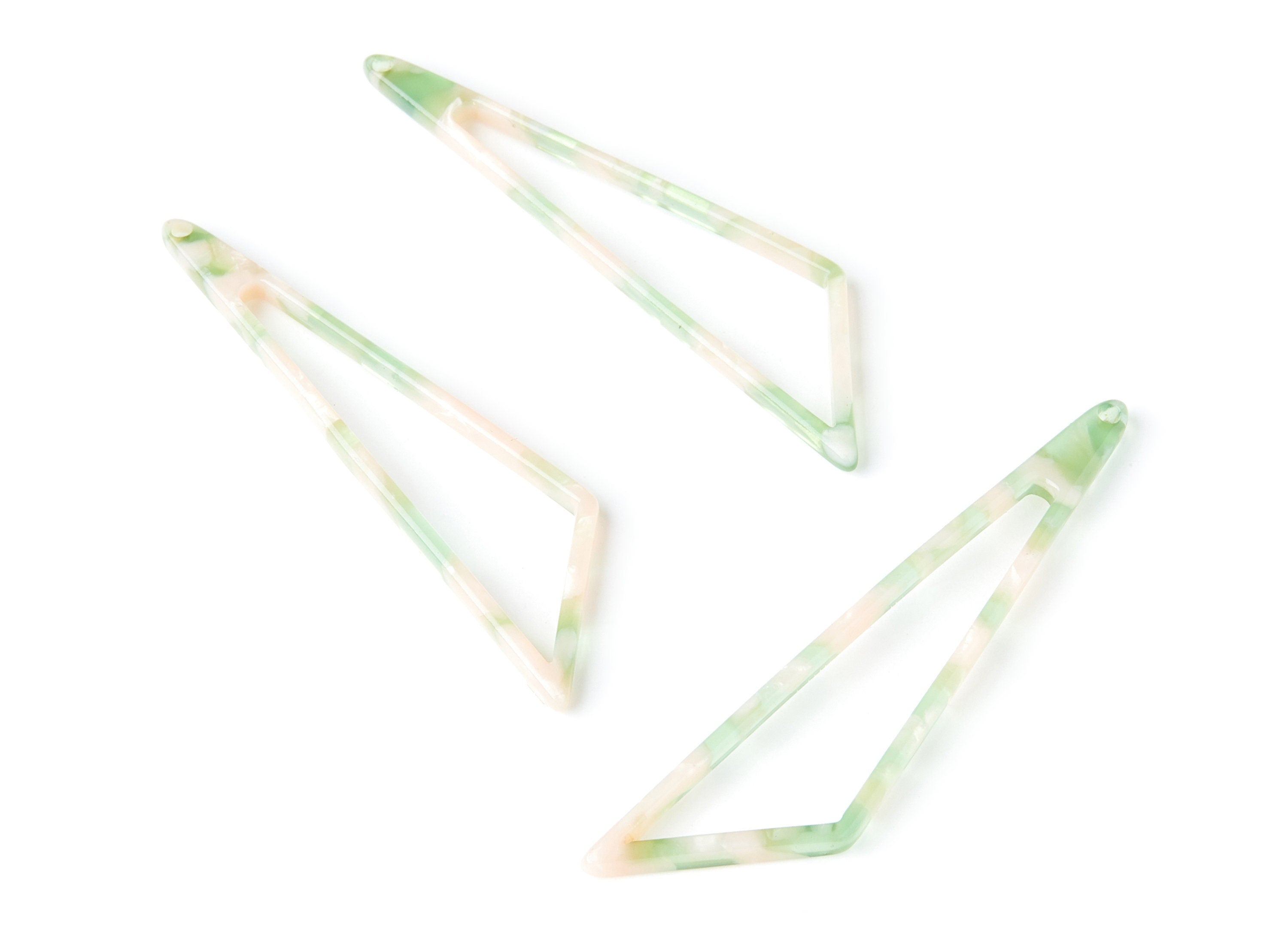 Acetate Triangle Earring Charms - Triangle Pendant - Earring Findings - Jewelry Supplies - Color Code: A38 - 69,12x16,3x2,6mm - AC1357P - DOMEDBAZAAR