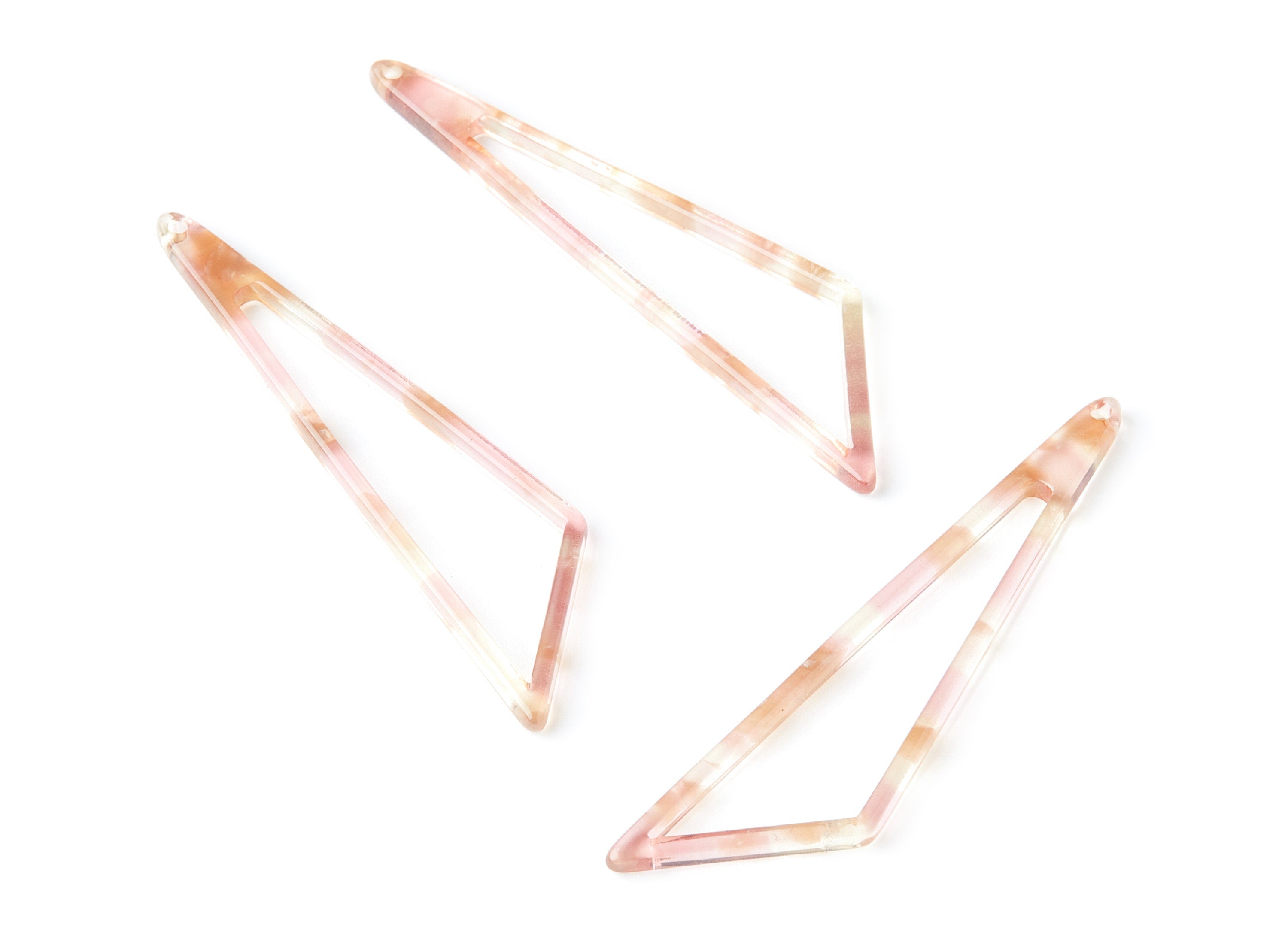 Acetate Triangle Earring Charms - Triangle Pendant - Earring Findings - Jewelry Supplies - Color Code: A45 - 69,12x16,3x2,6mm - AC1357V - DOMEDBAZAAR