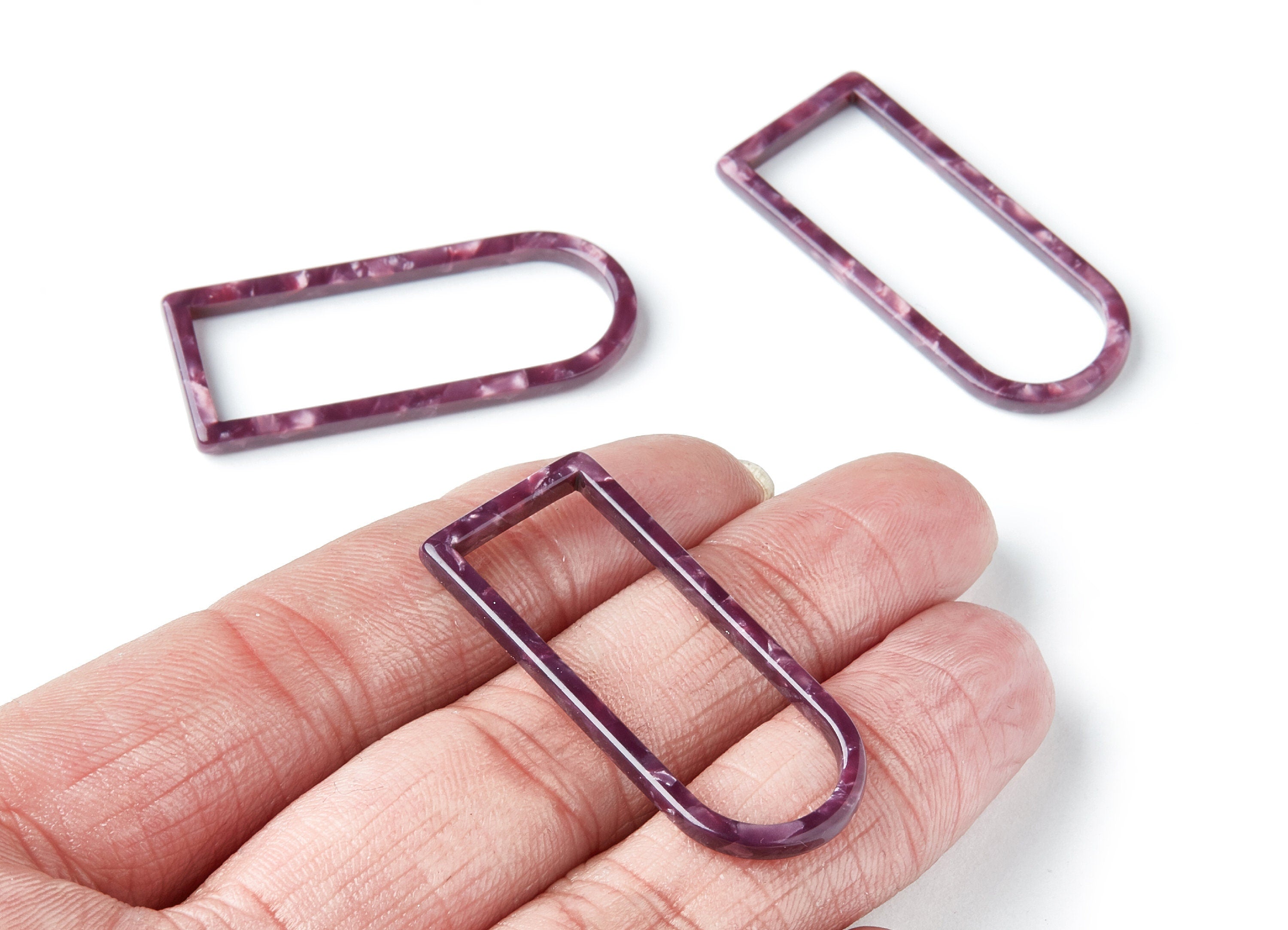 Acetate Geometric Earring Charms - Geometric Shaped Pendant - Earring Findings - Jewelry Supplies - 41.5x17.69x2.66mm - AC1362B - DOMEDBAZAAR