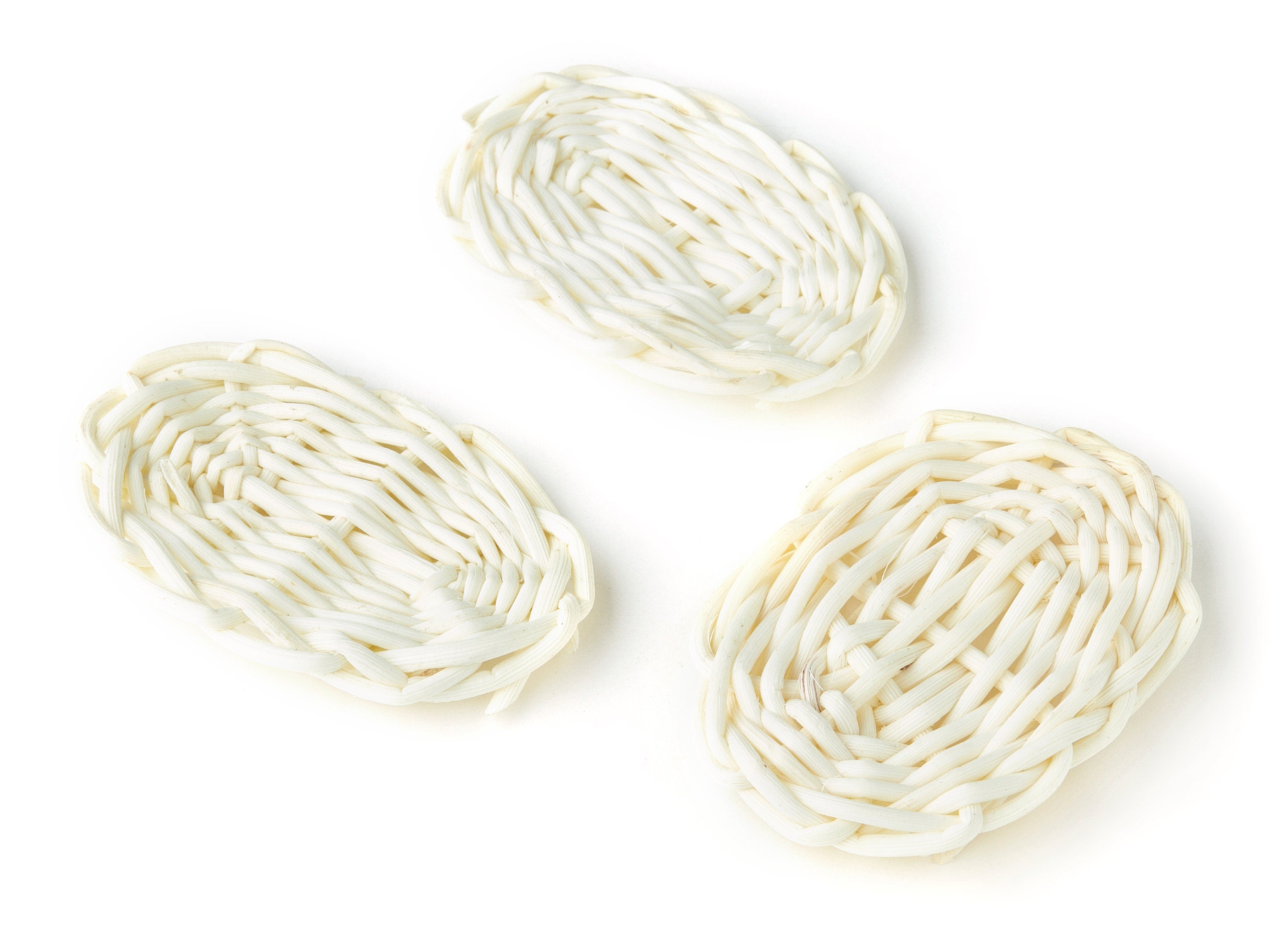 Handwoven Rattan Earrings - Oval Shaped Rattan Pendant - Wooden Straw Earring - Jewelery Handmade - 63.5x41x6.3mm - RT1098 - DOMEDBAZAAR