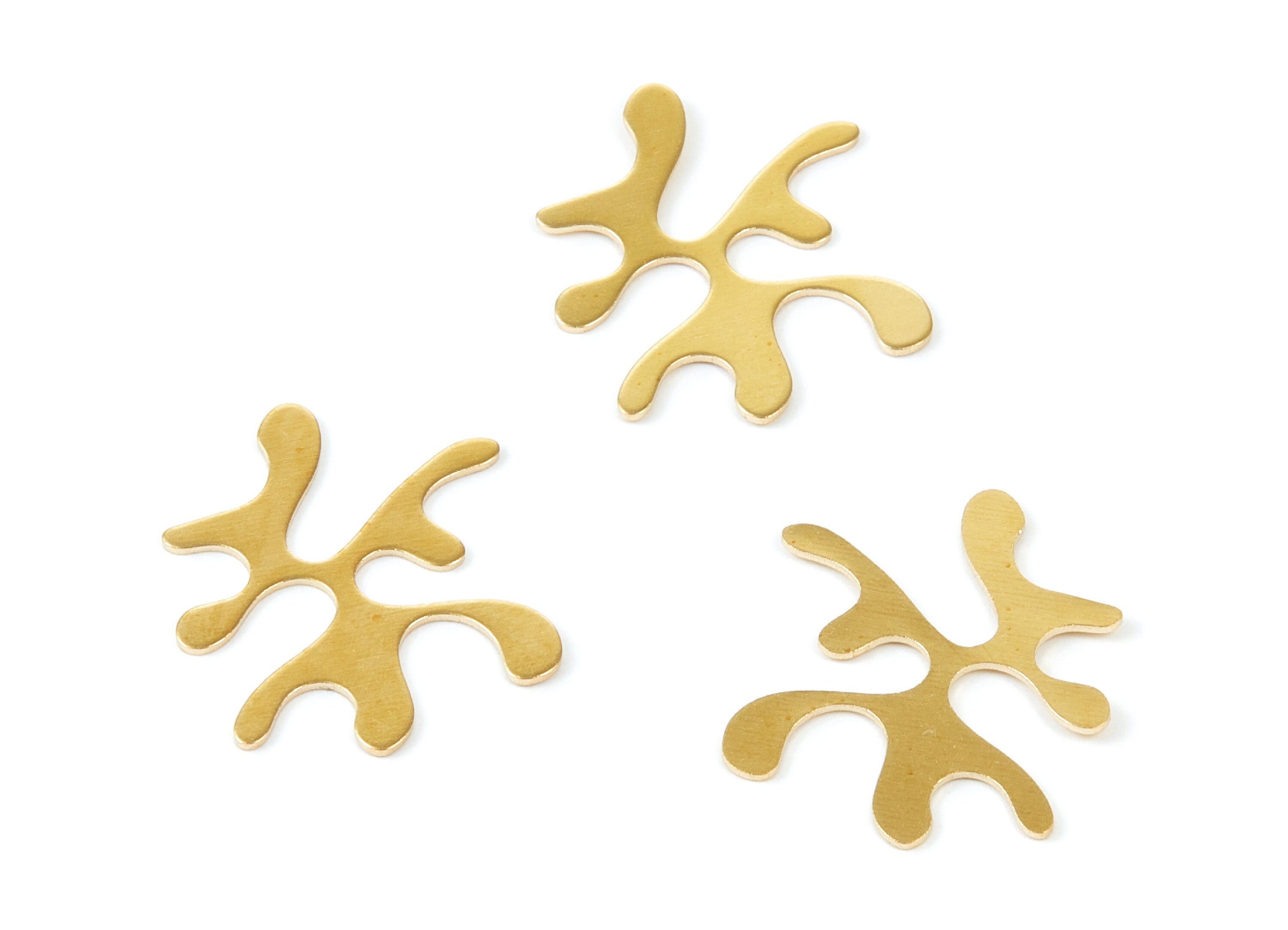 Brass Irregular Charms - Irregular Shaped Raw Brass Pendant - Earring Findings - Jewelry Supplies - 23,2 x21,5x0,6mm - PP2030 - DOMEDBAZAAR