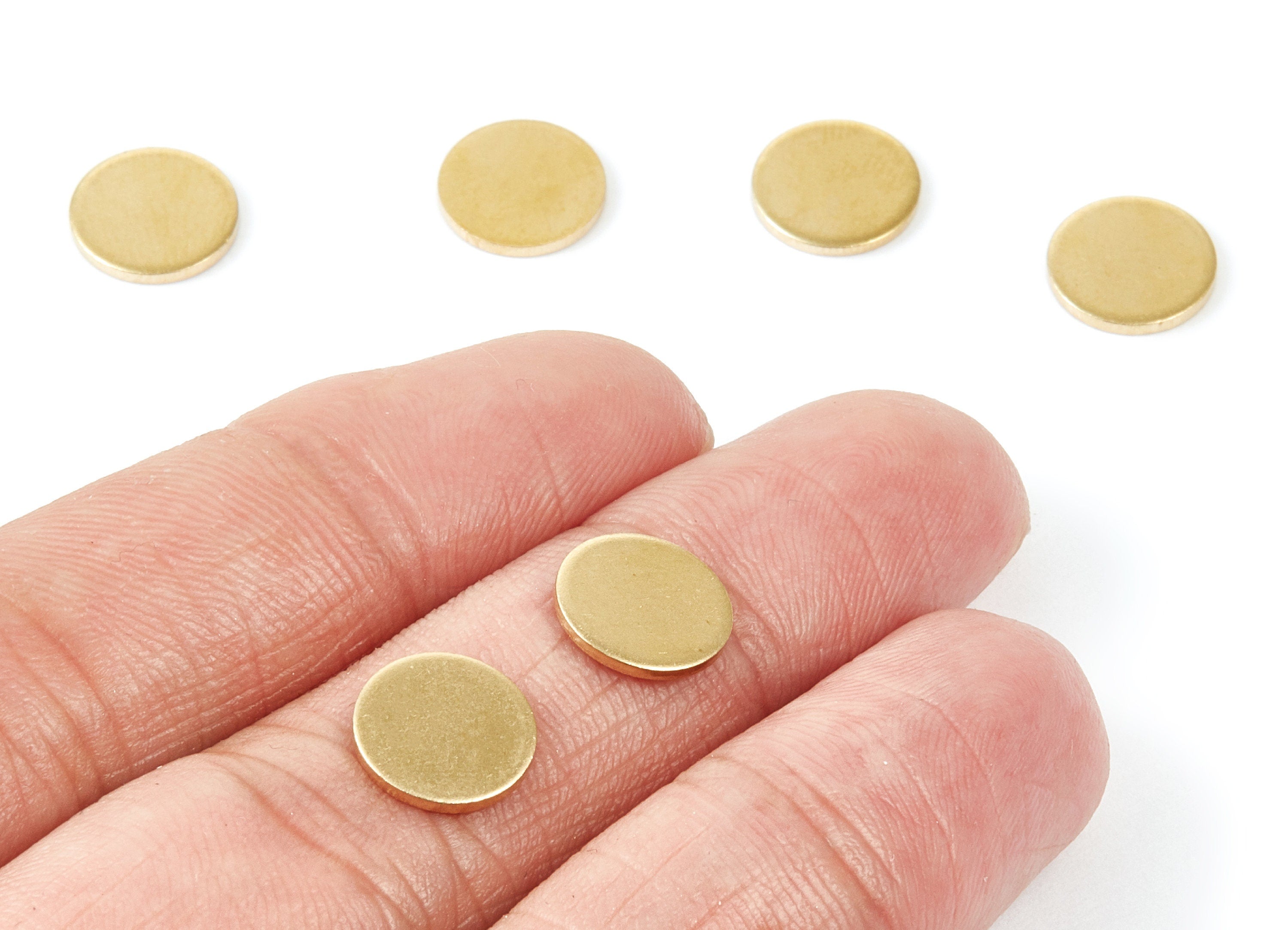 Brass Round Blank - Round Shaped Raw Brass - Earring Findings - Jewelry Supplies - 10x10x1mm - PP1786 - DOMEDBAZAAR