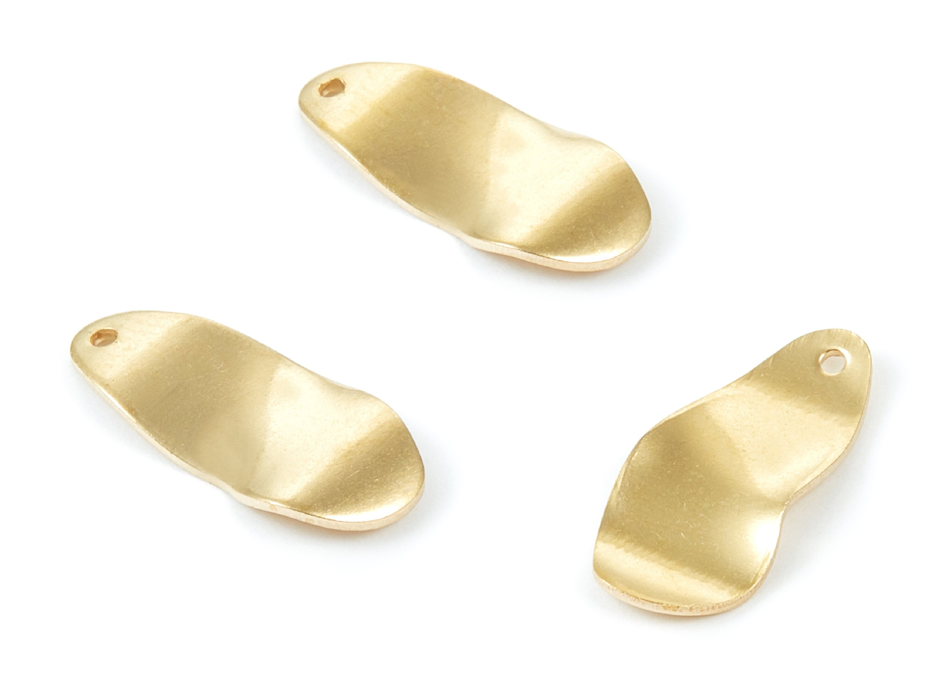 Personalized stamping blank - Brass Irregular Charms - Irregular Oval Shaped Raw Brass Pendant - Earring Findings - 21,13x9,45x1mm - PP1844 - DOMEDBAZAAR