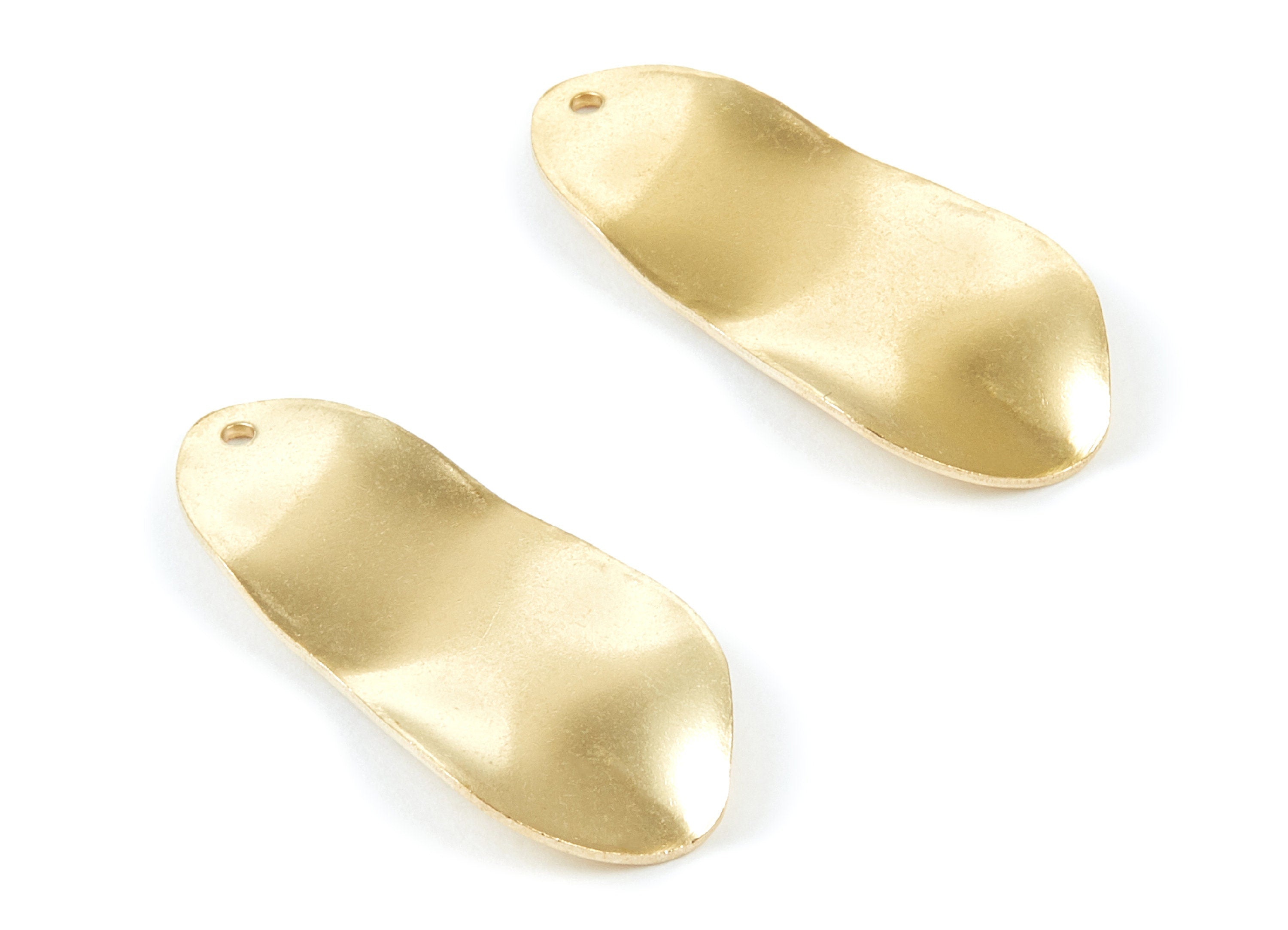 Personalized stamping blank - Brass Irregular Charms - Irregular Oval Shaped Raw Brass Pendants - Earring Findings - 32,5x15x0,8mm - PP1848 - DOMEDBAZAAR