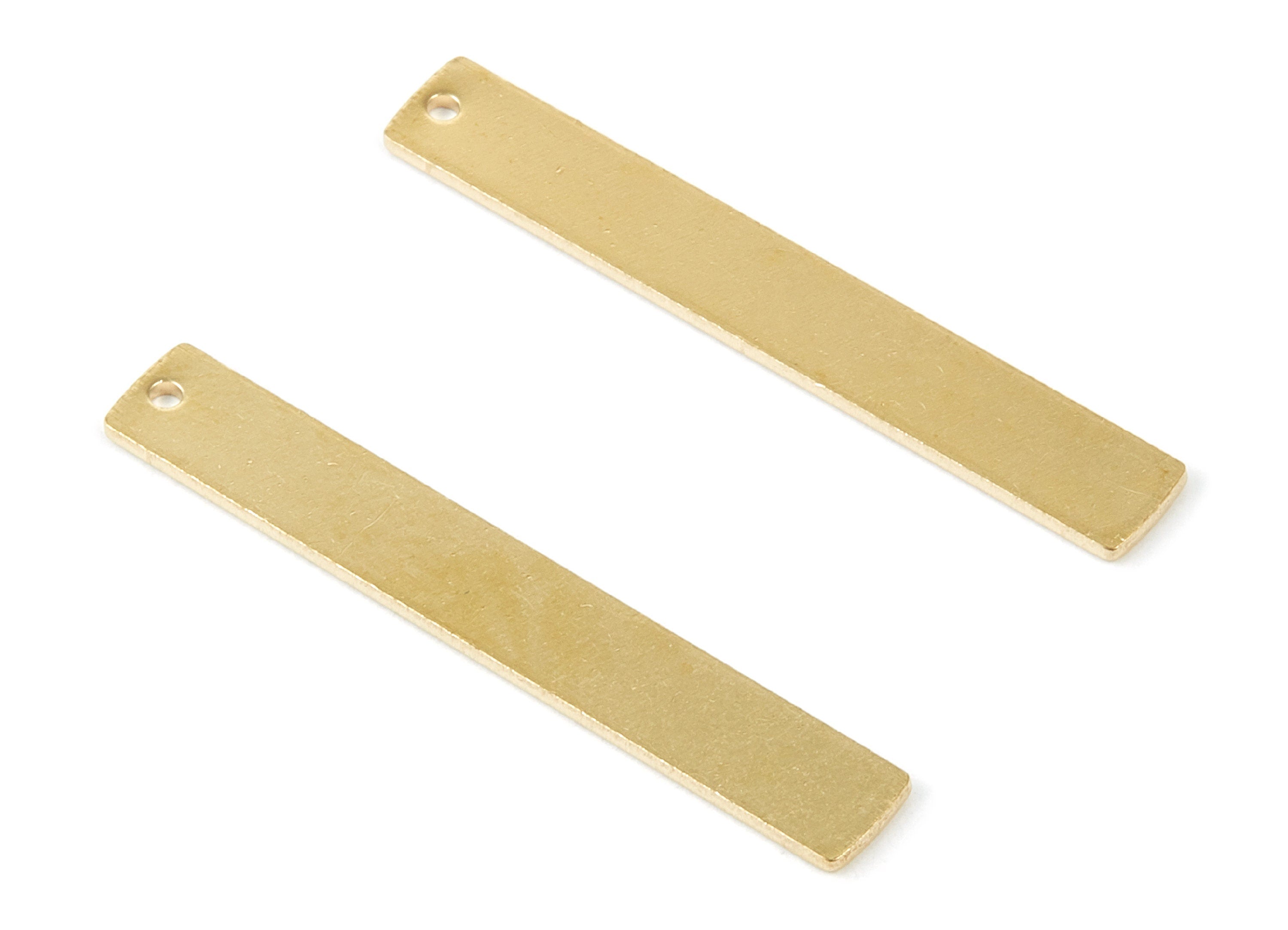 Personalized stamping blank - Brass Minimalist Bar Charms - Minimalist Bar Shaped Raw Brass Pedants - 40.85x6x1mm - PP2118 - DOMEDBAZAAR